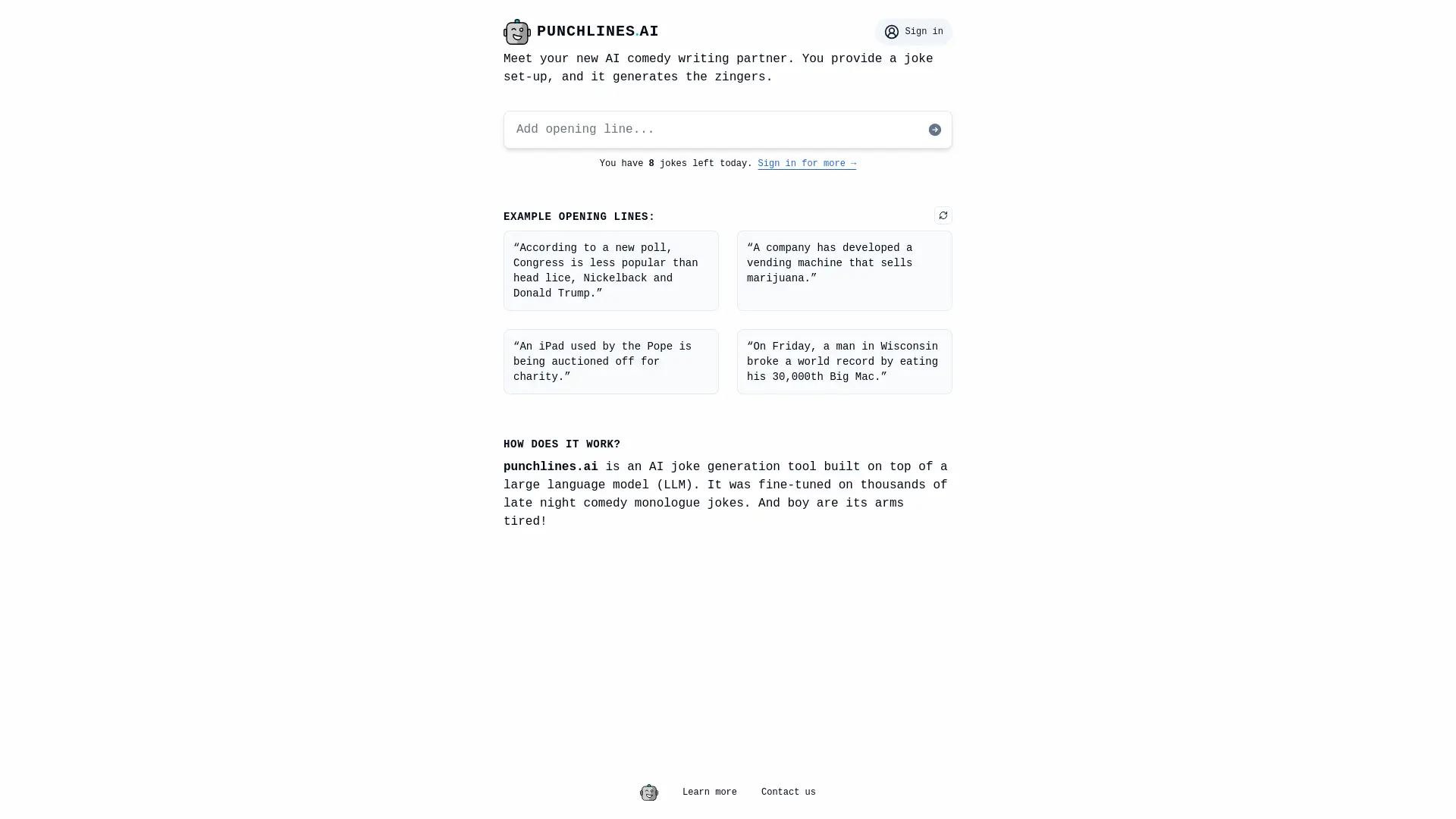 Punchlines screenshot