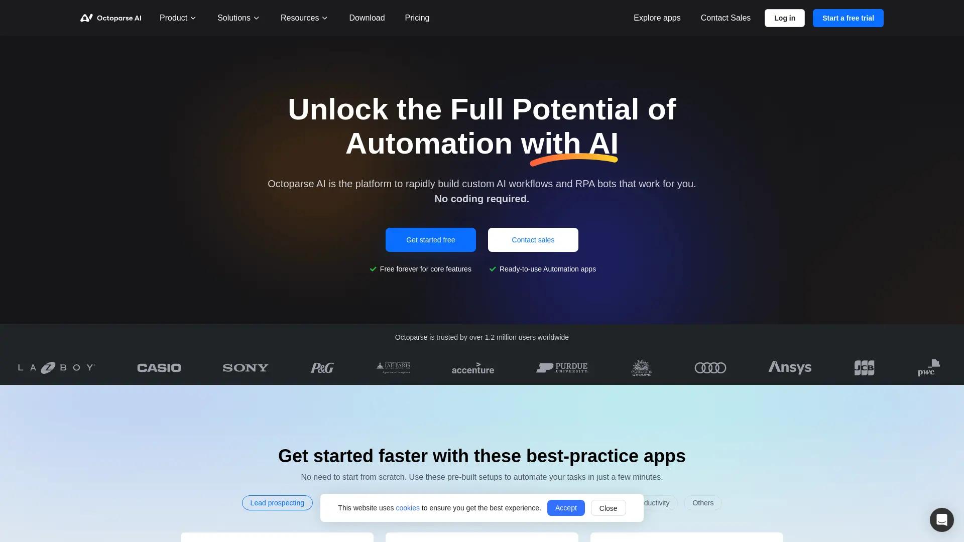 Octoparse AI screenshot