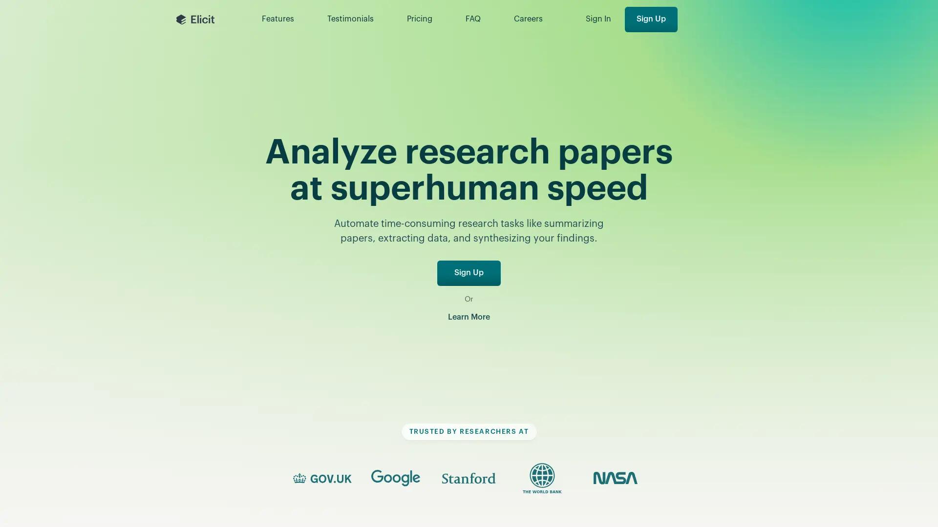 Elicit AI screenshot