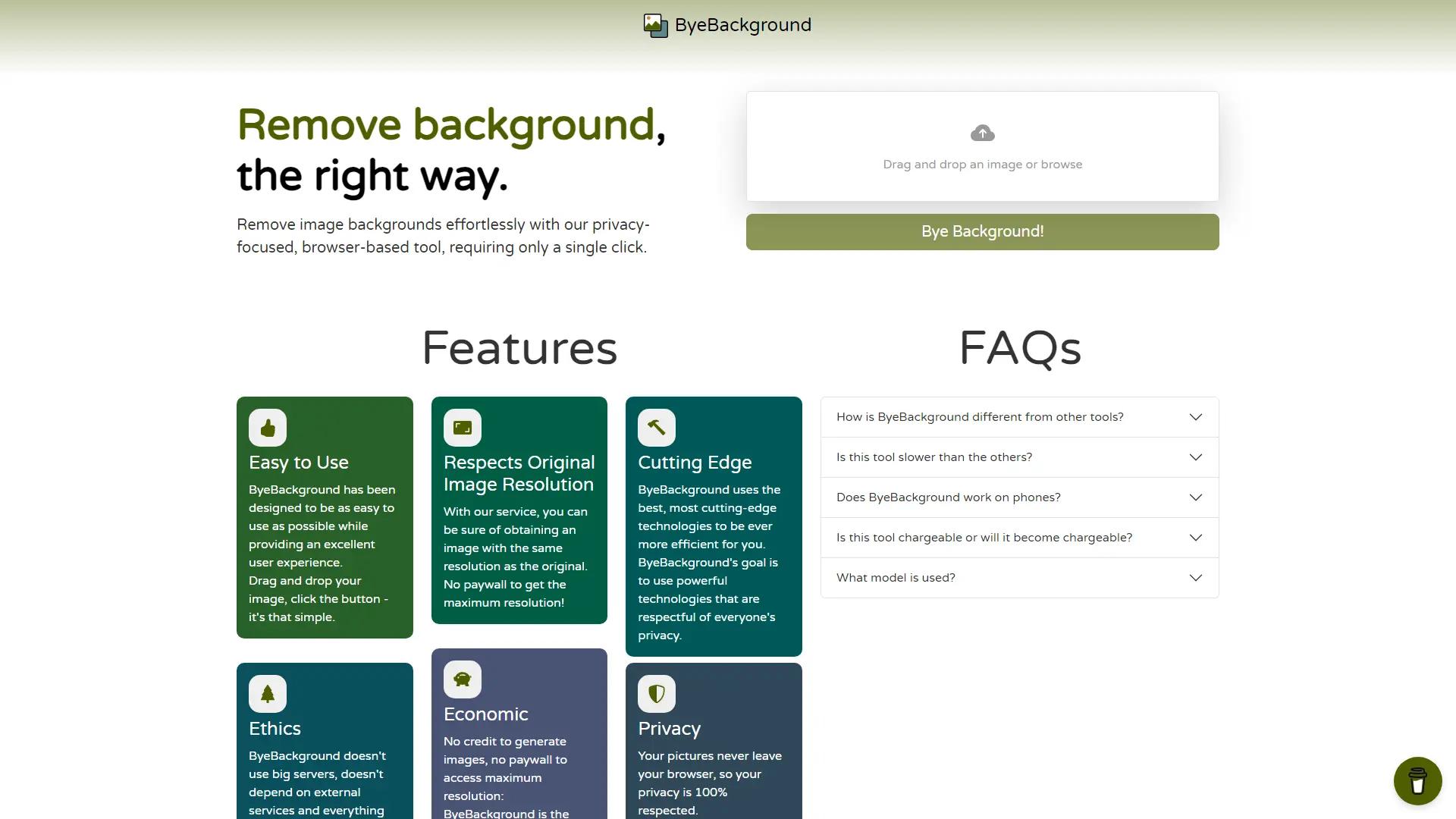 ByeBackground screenshot