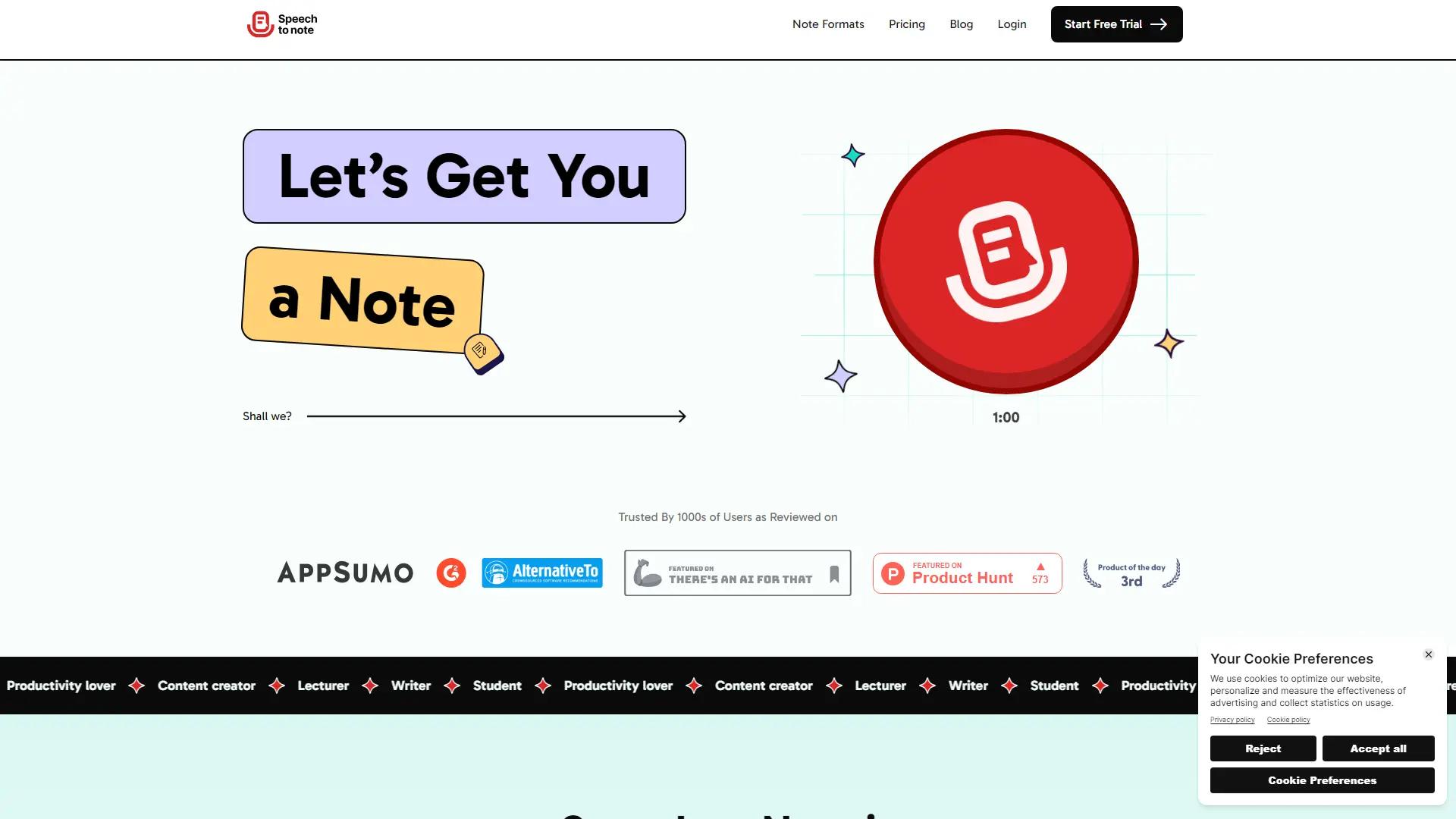 Speech To Note screenshot