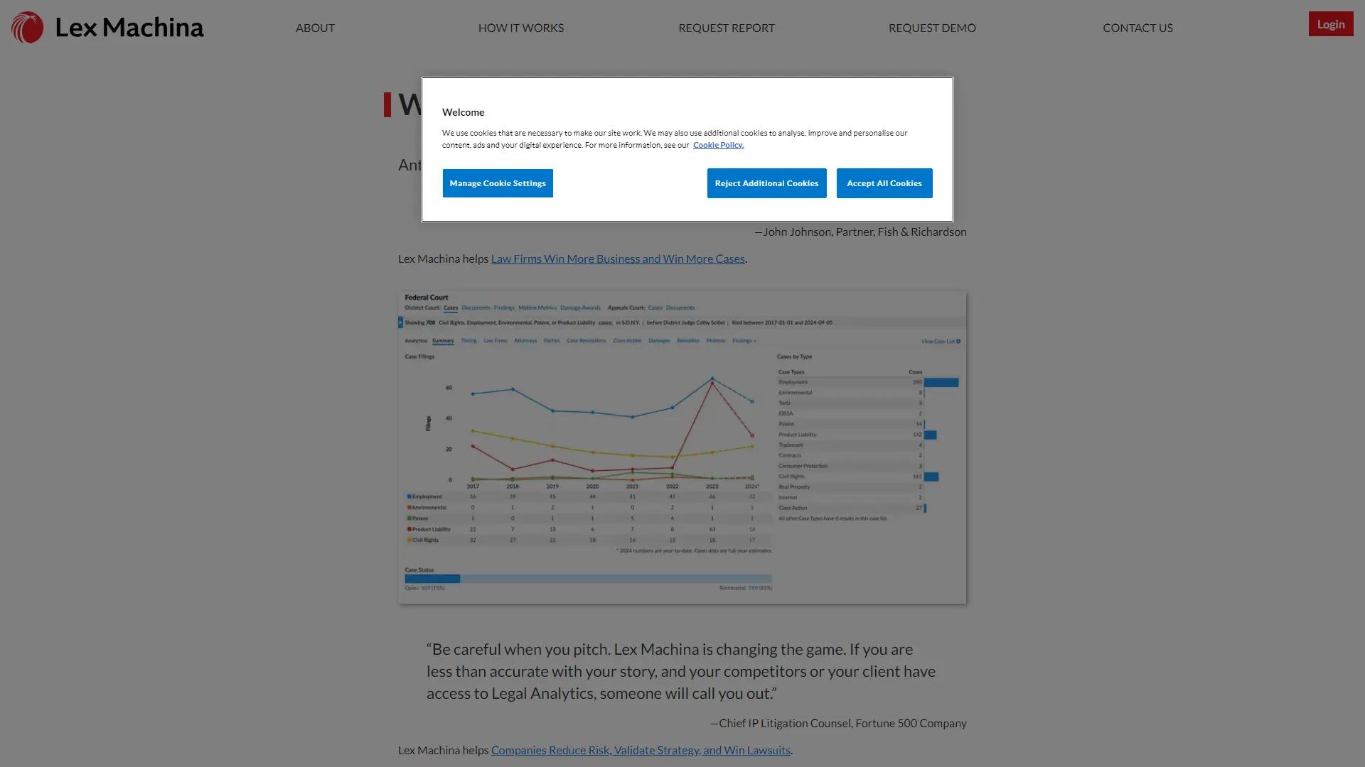 Lex Machina screenshot