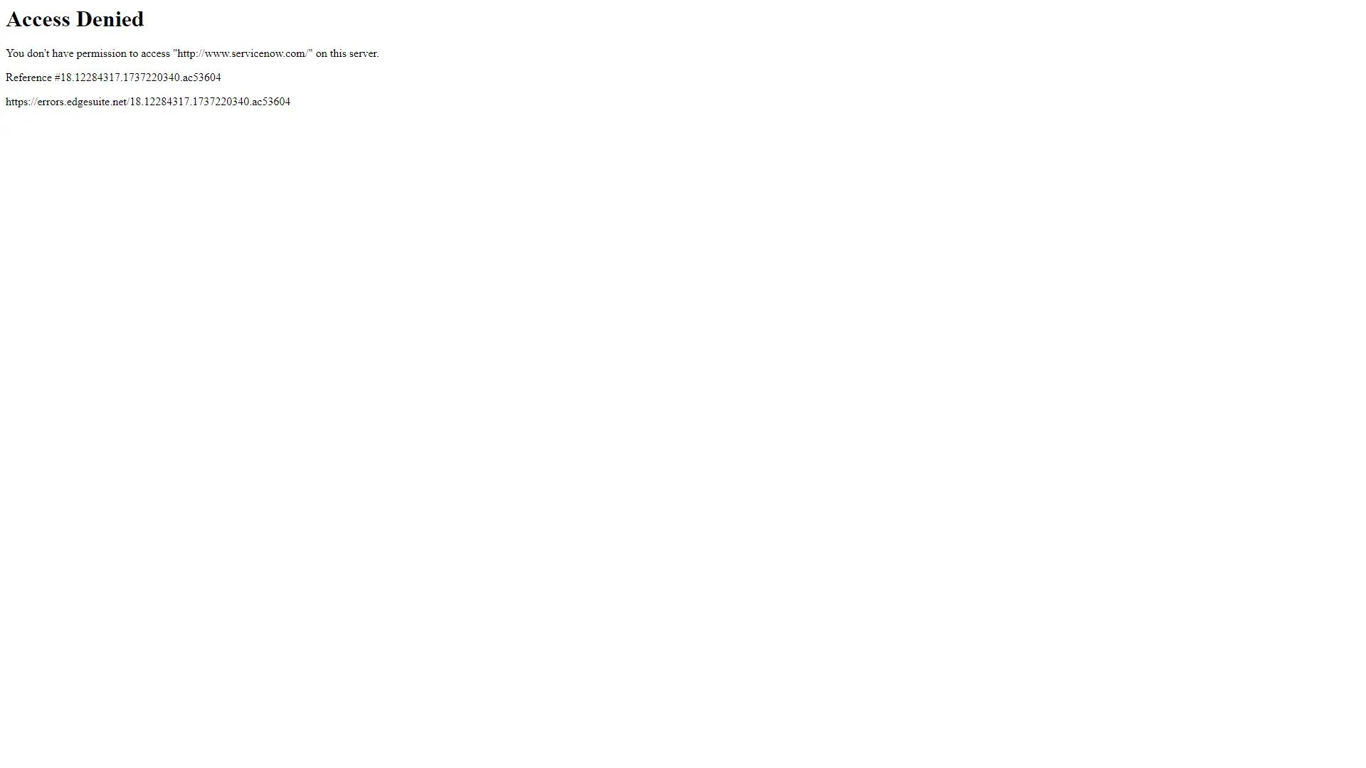 ServiceNow screenshot