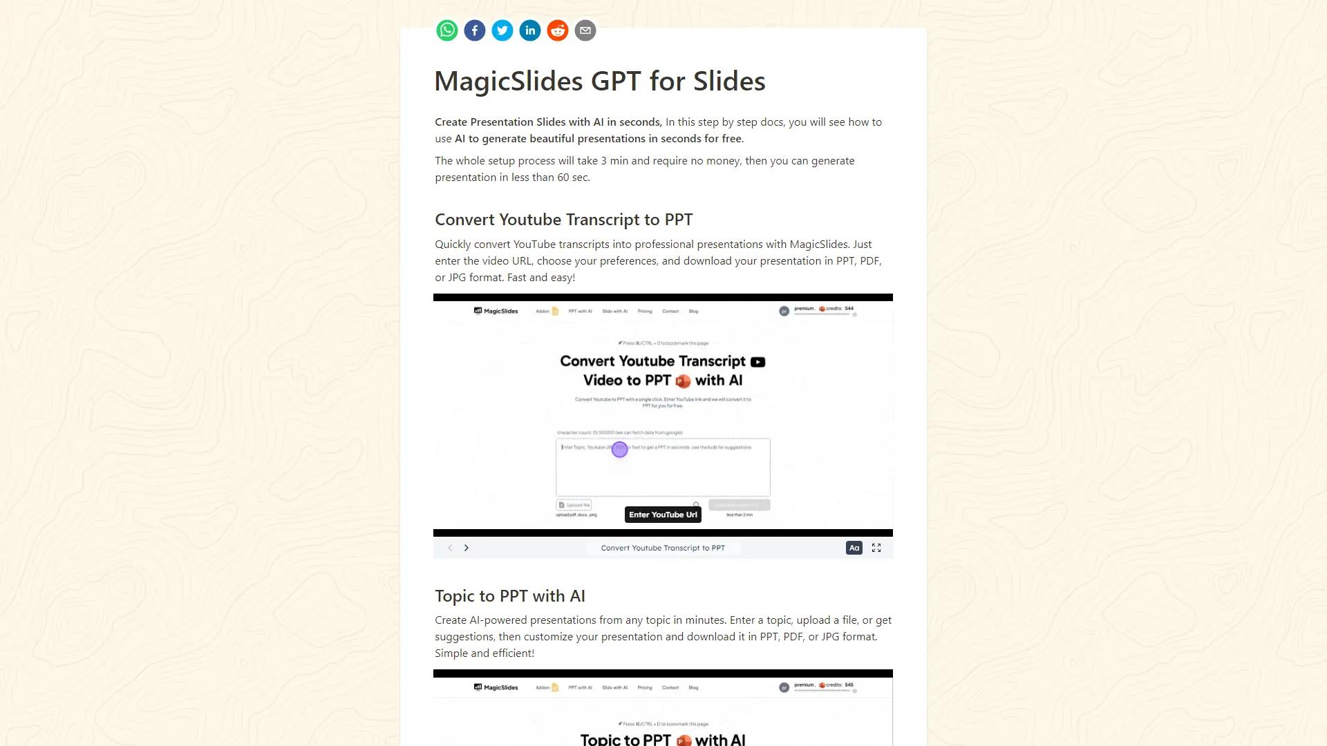 GPT For Slides screenshot