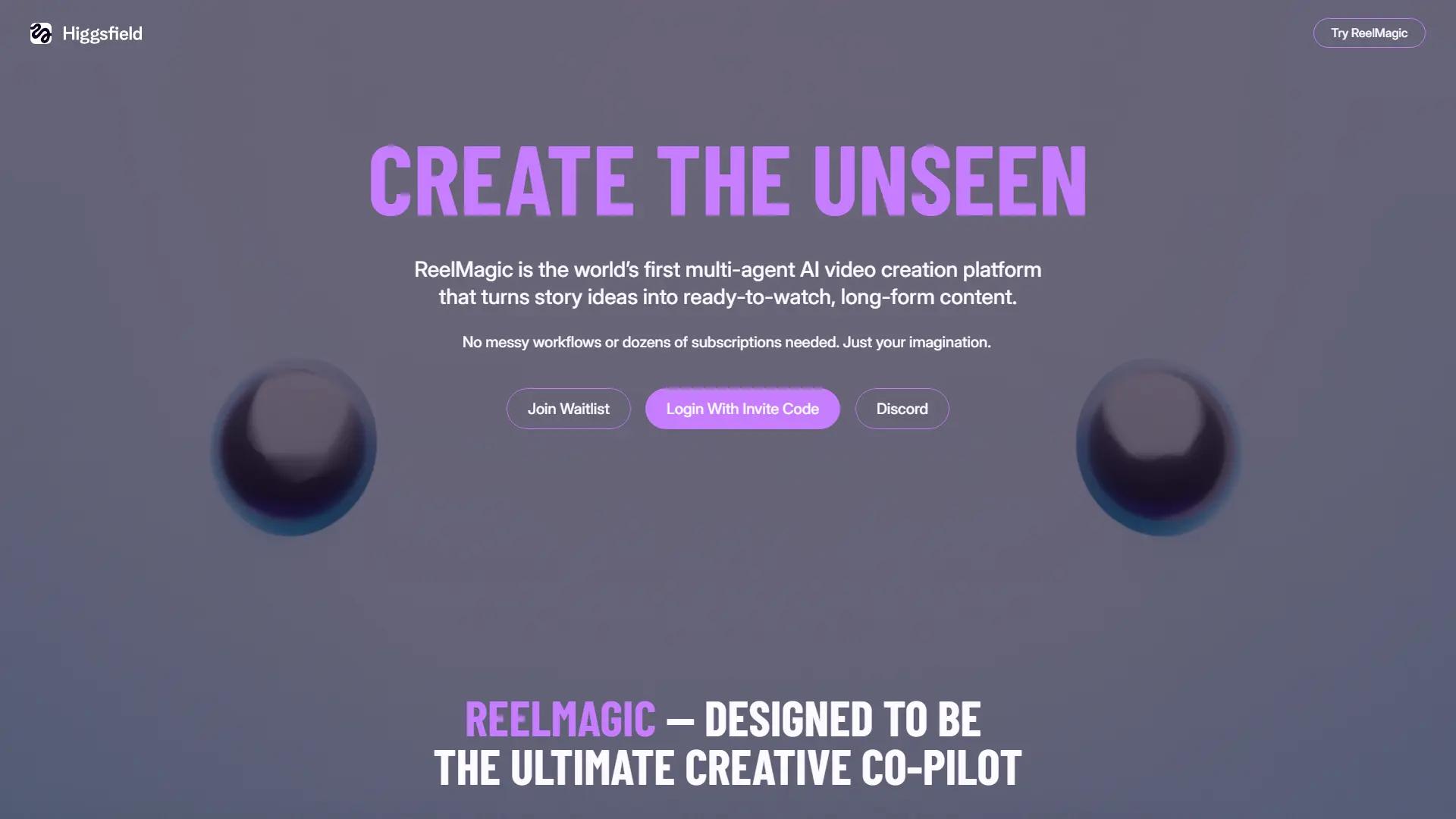 Higgsfield screenshot