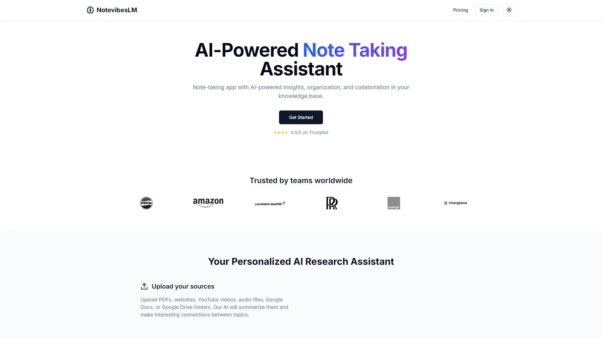 Notevibes screenshot