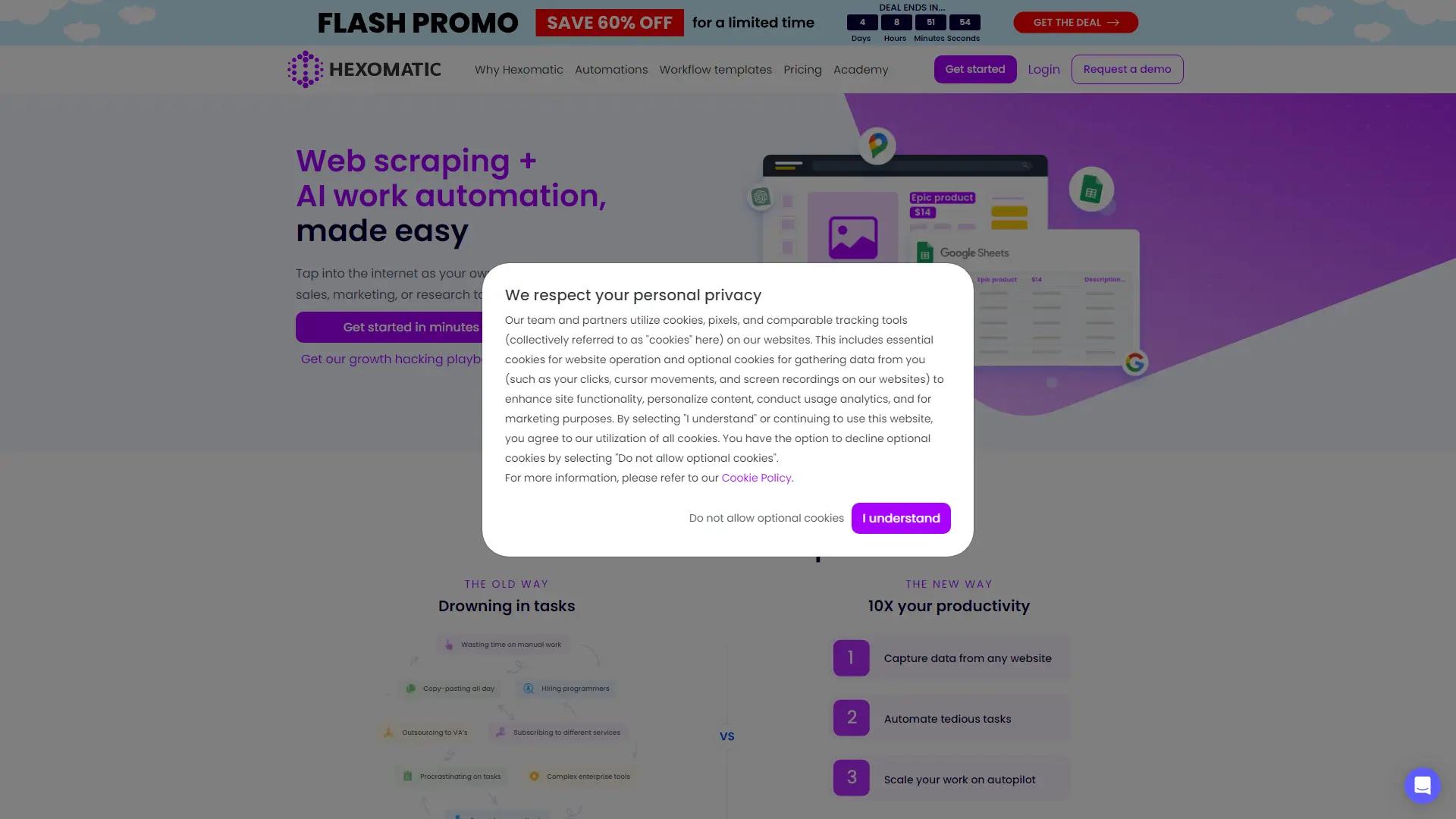 Hexomatic screenshot