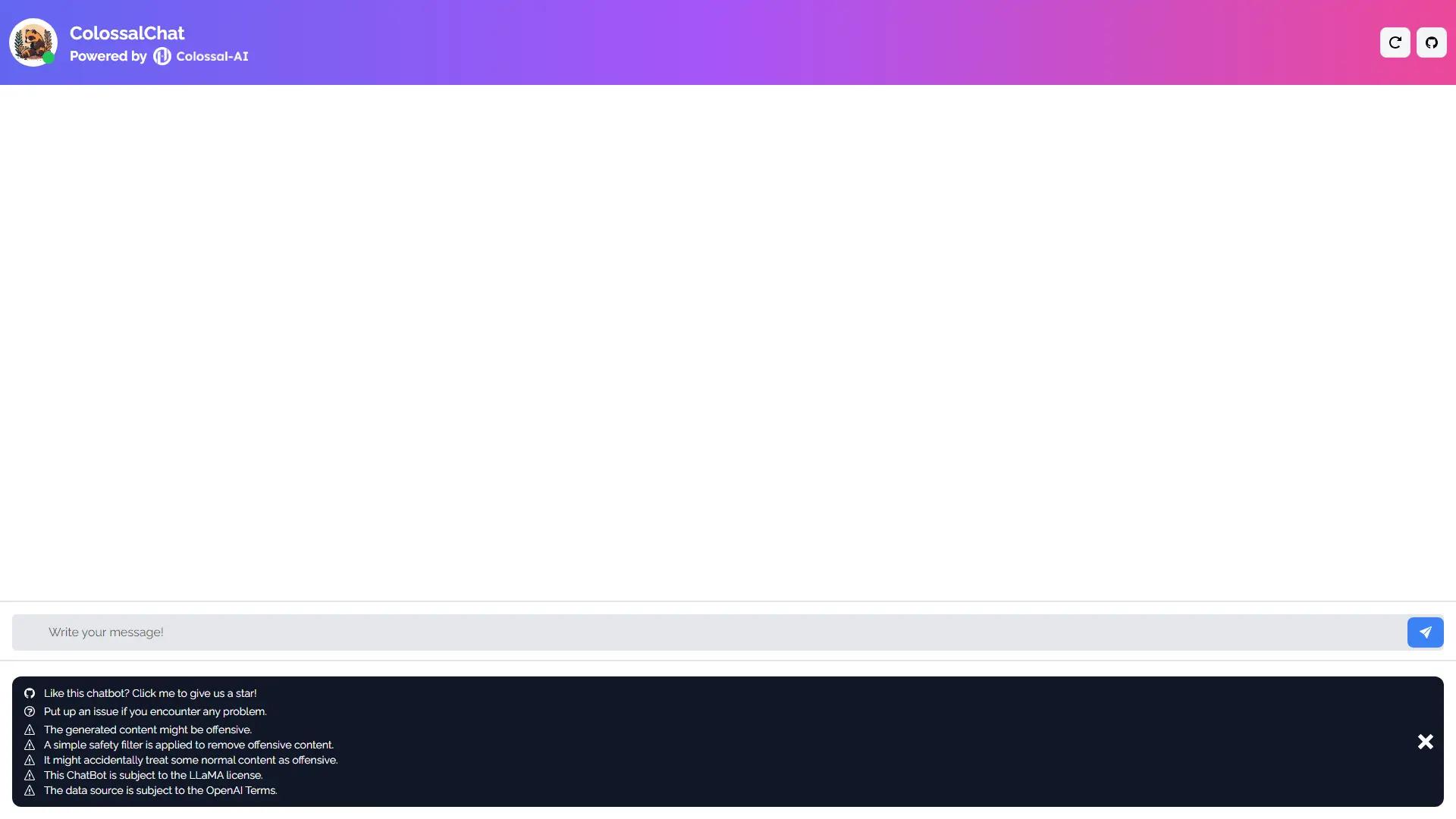 ColossalChat screenshot