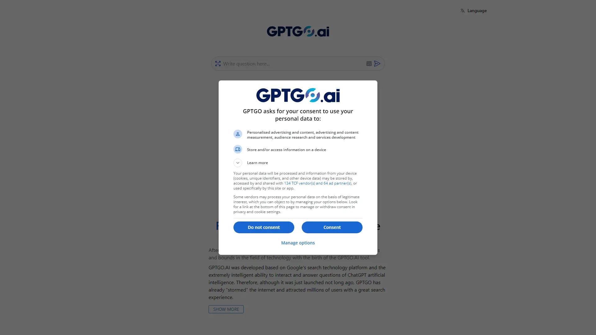 GPTGO screenshot