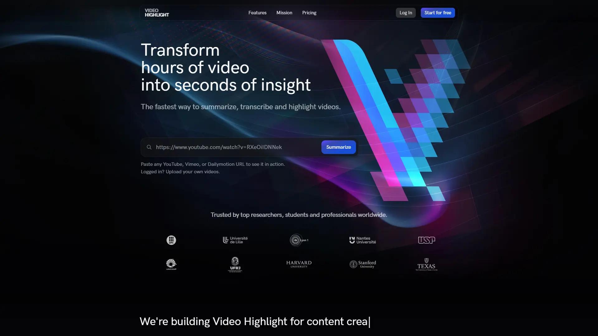 Videohighlight screenshot