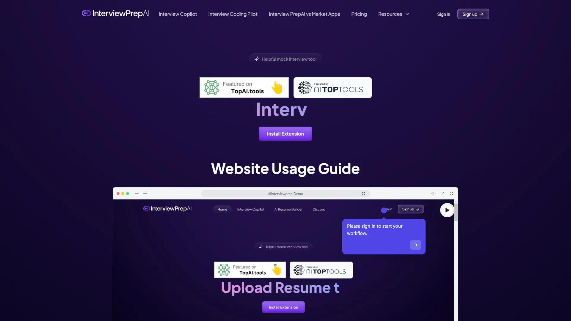 InterviewPrep AI screenshot
