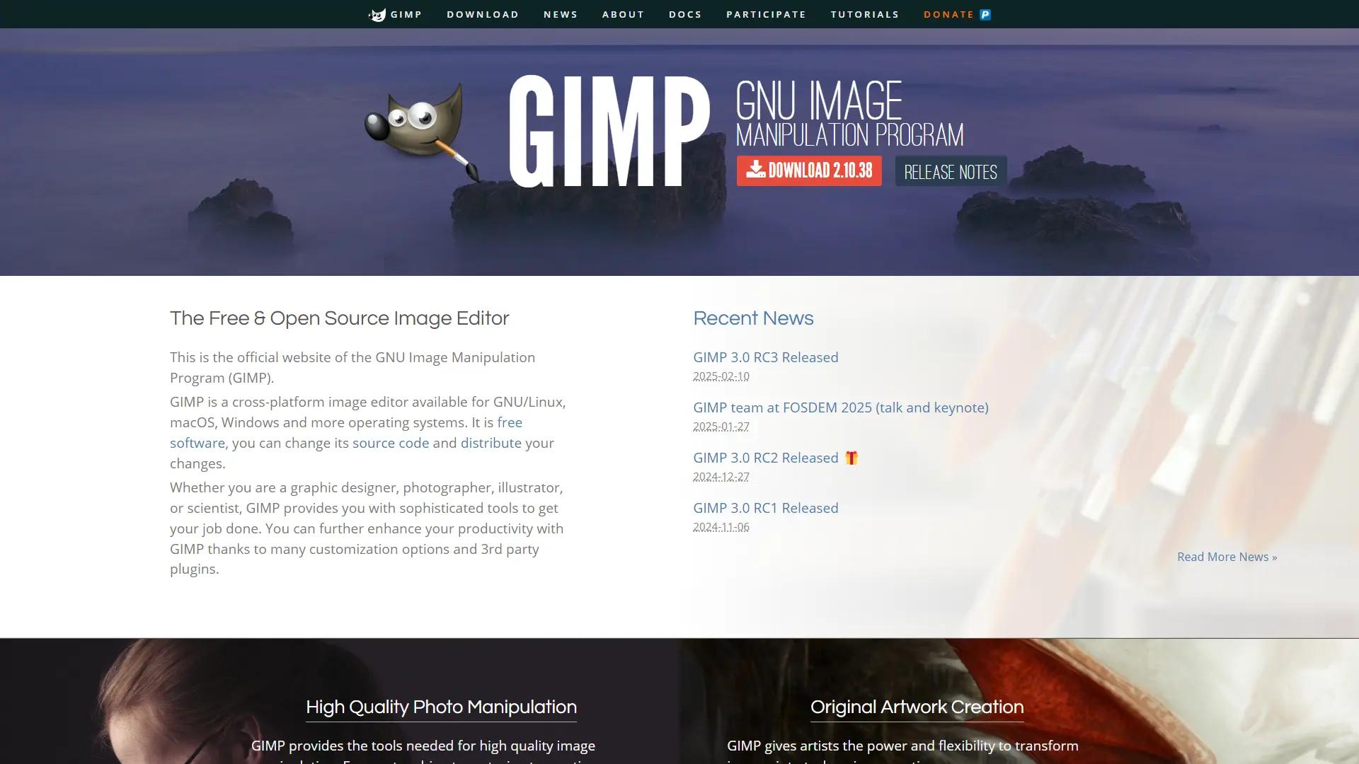Gimp screenshot