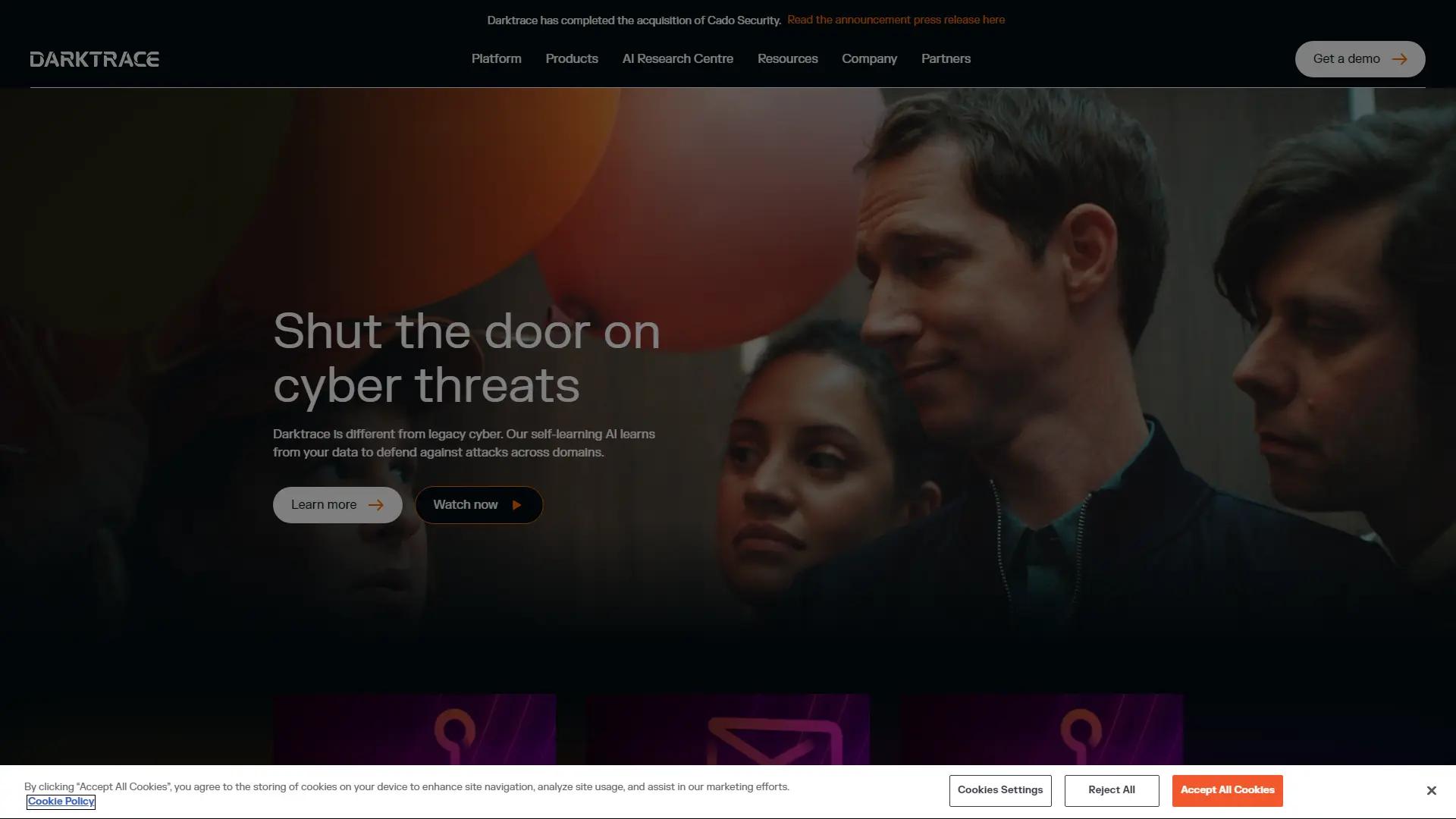 Darktrace screenshot