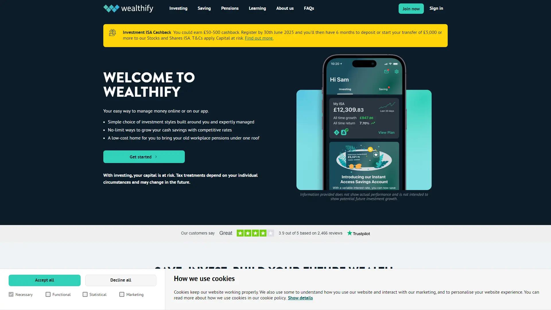 Wealthify screenshot