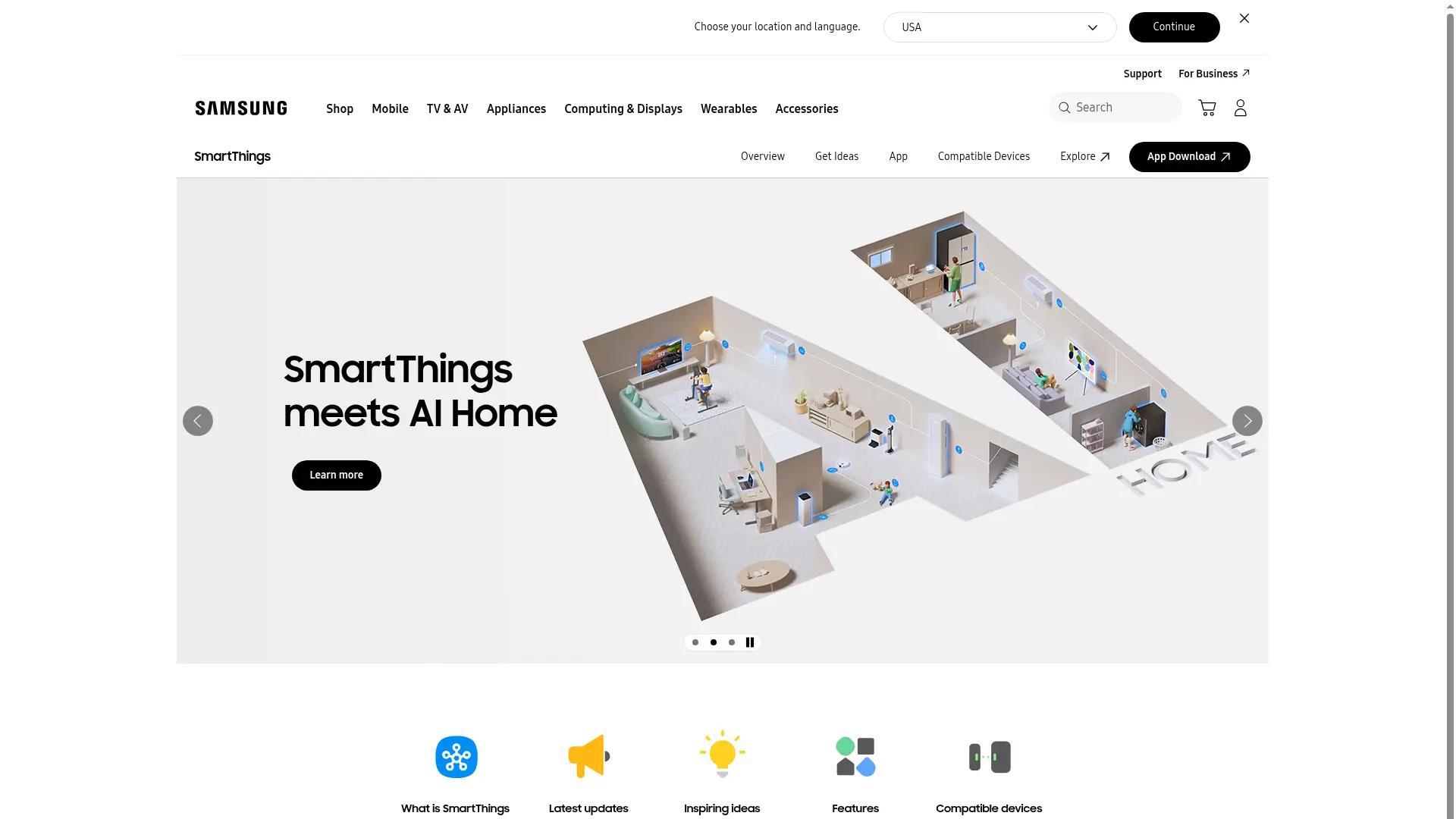 Samsung SmartThings screenshot