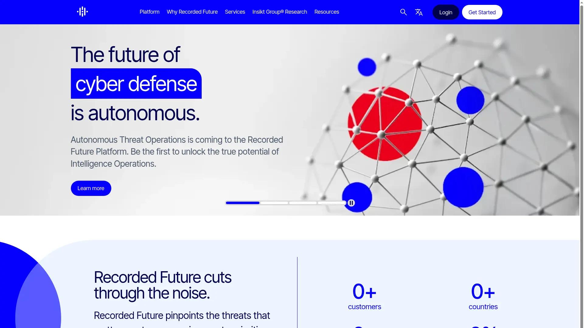 Recorded Future screenshot