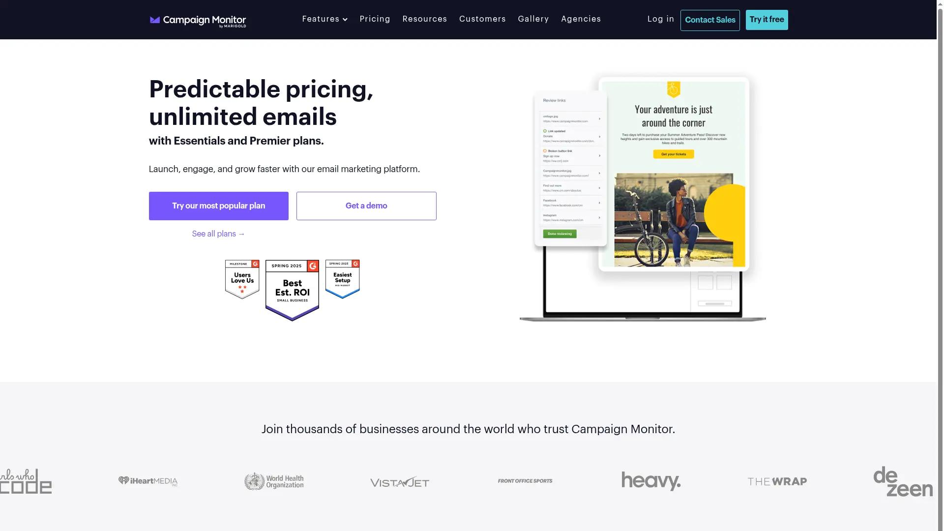 Campaign Monitor screenshot