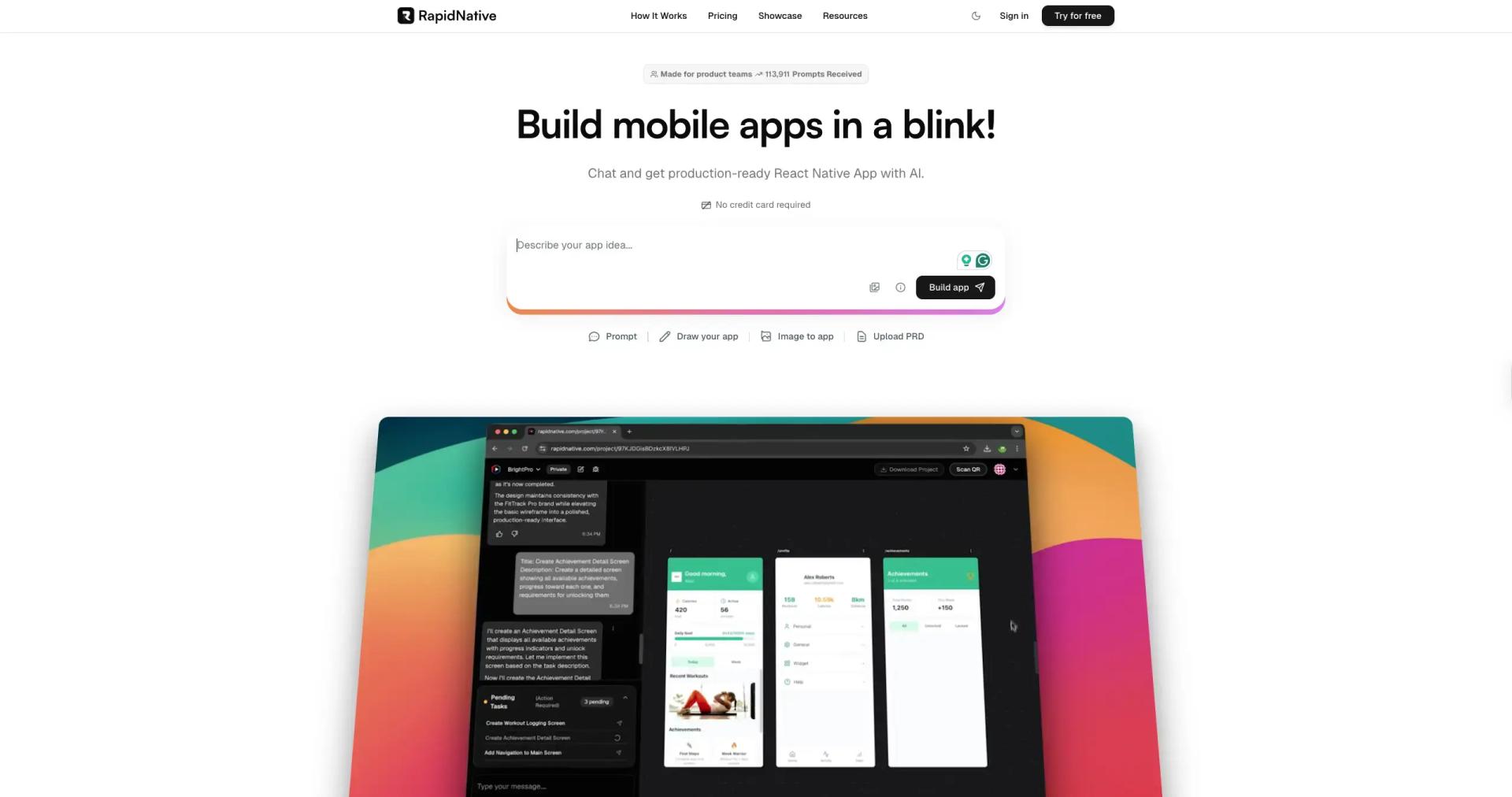 RapidNative screenshot