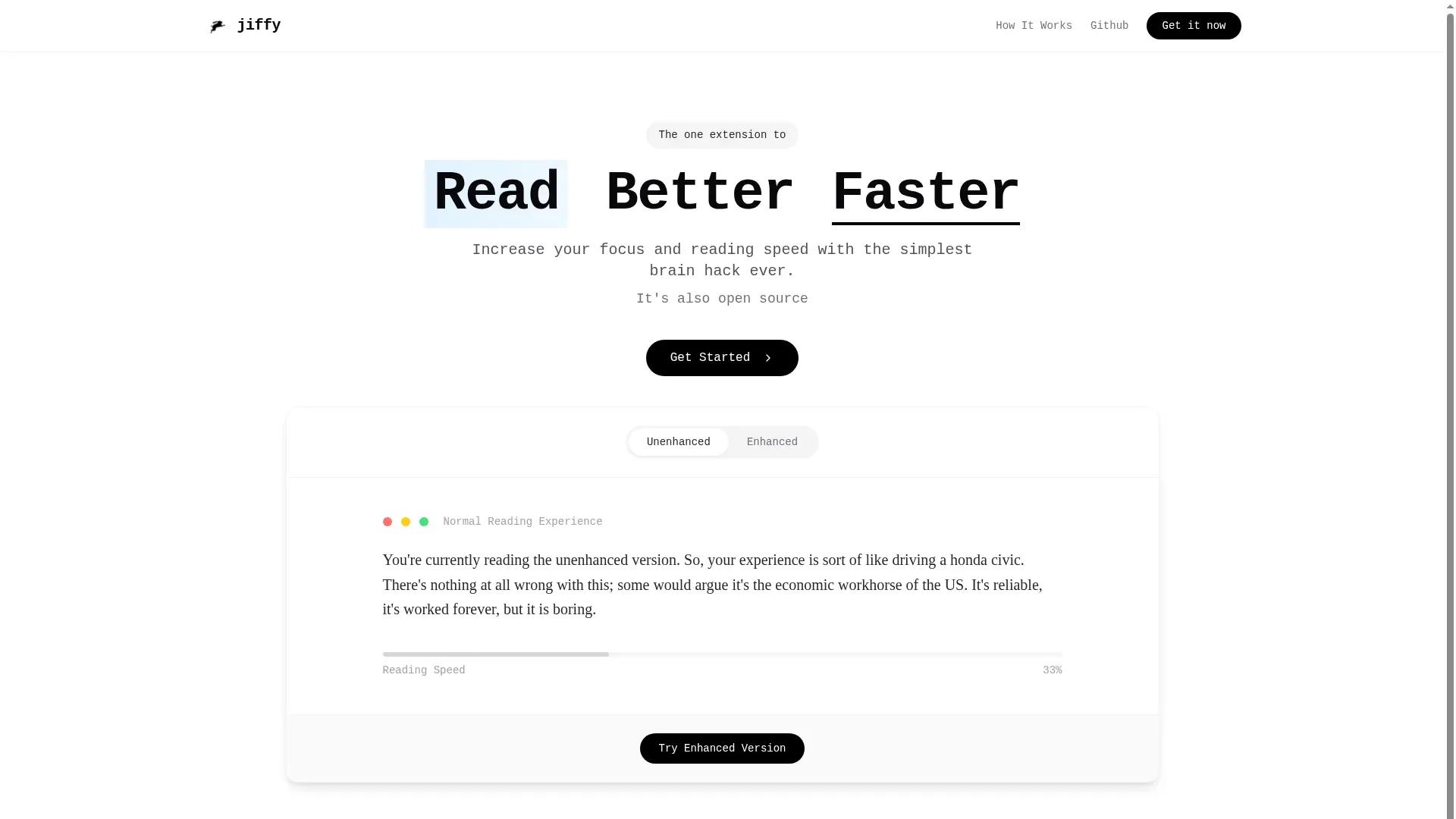Jiffy Reader screenshot