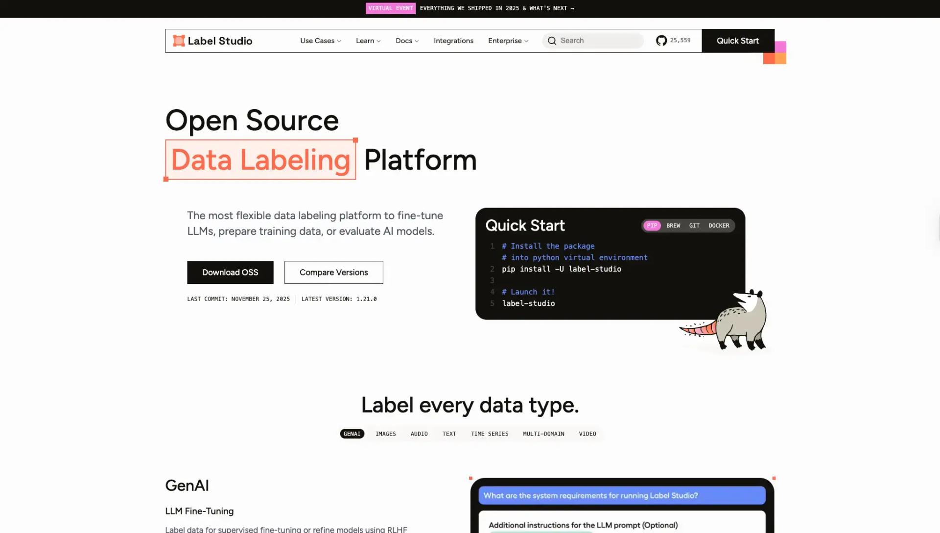 Label Studio screenshot