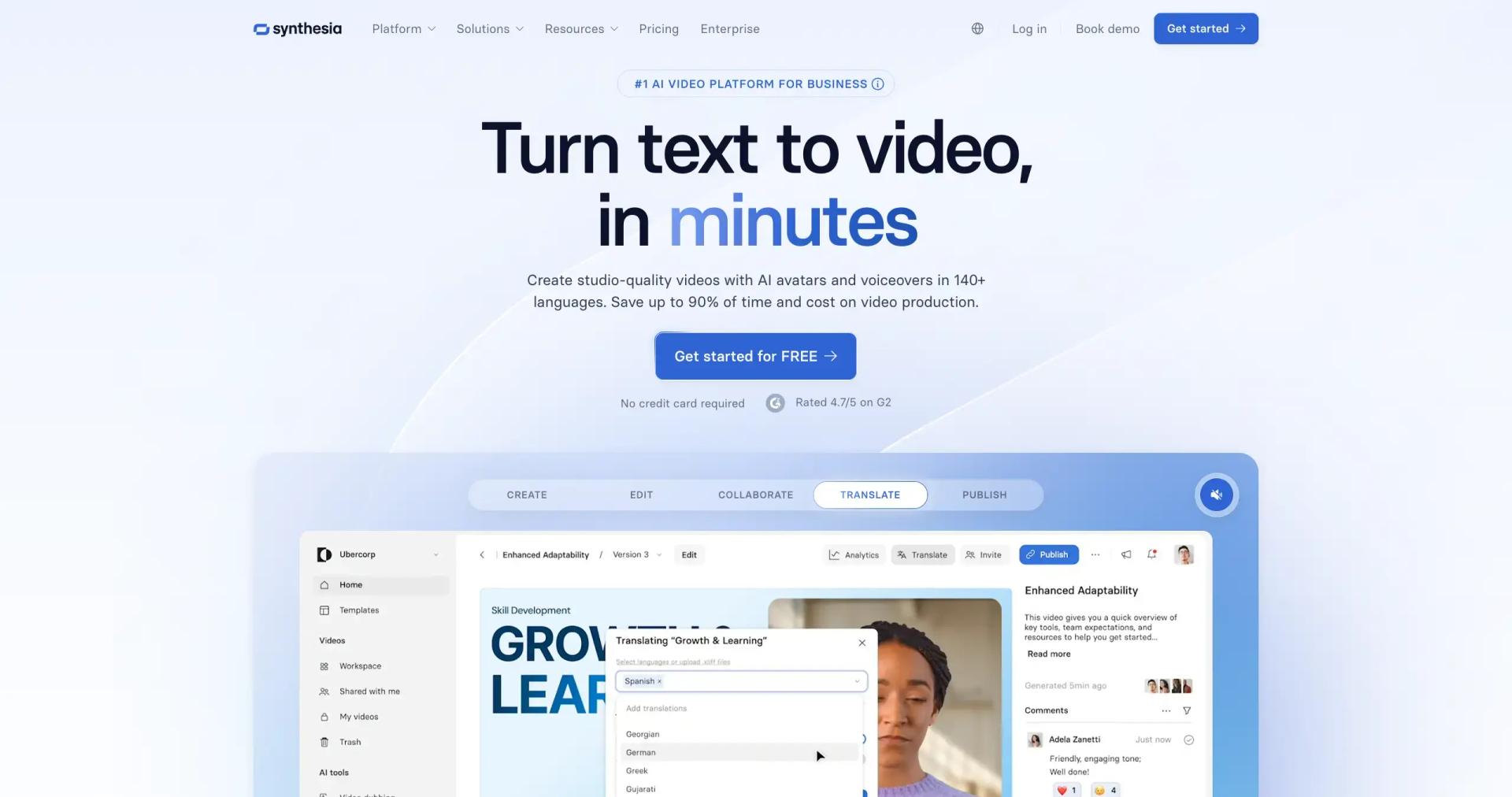 Synthesia screenshot