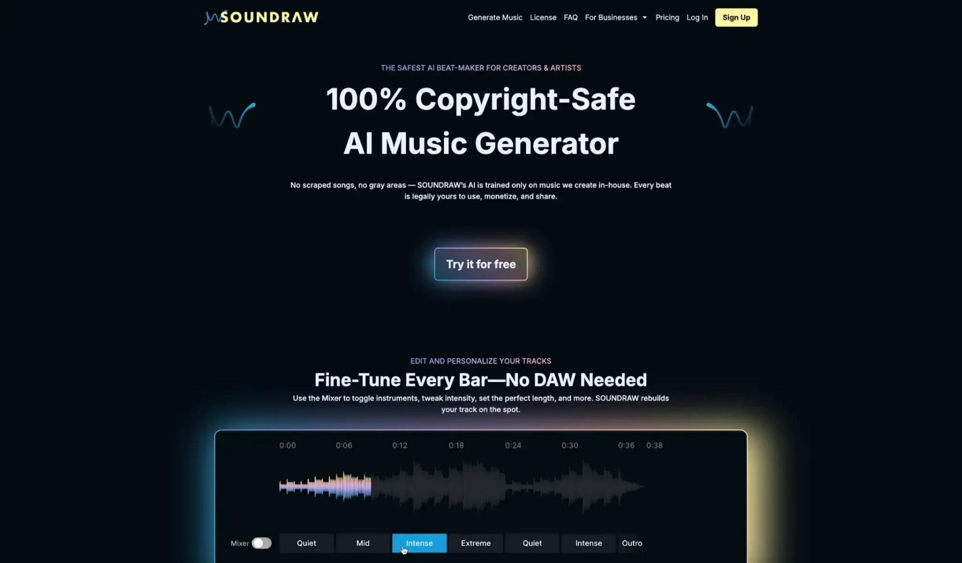 Soundraw screenshot