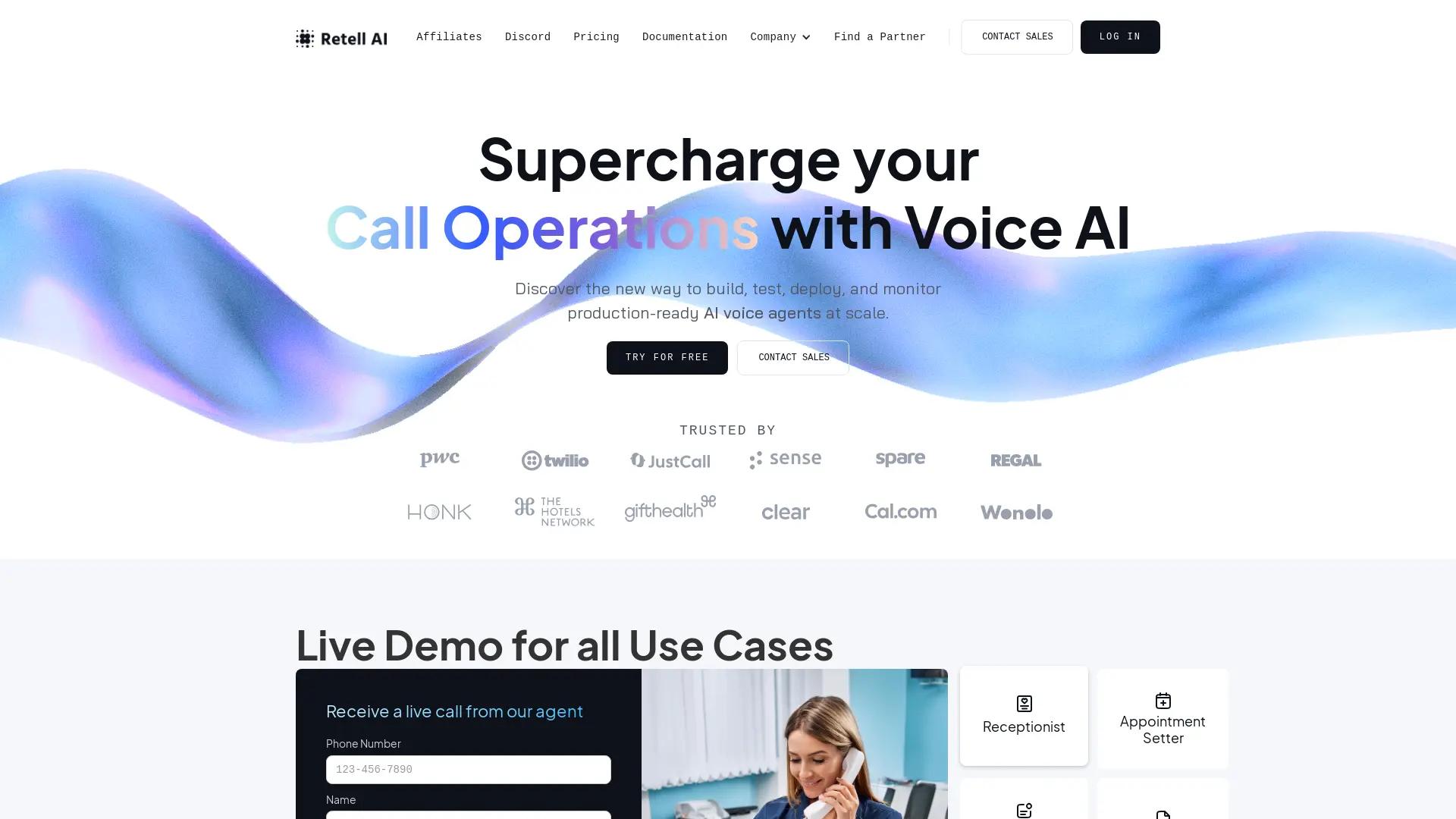 Retell AI screenshot
