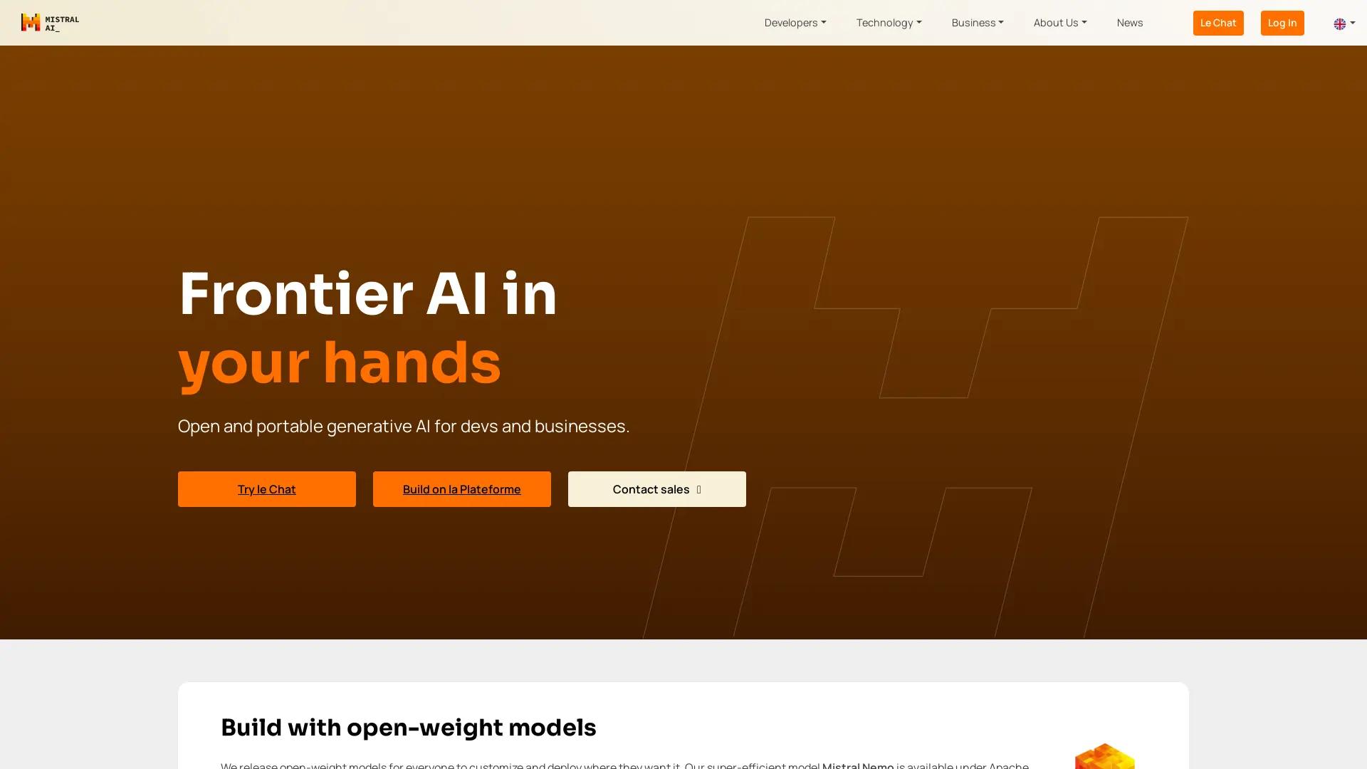 Mistral AI screenshot