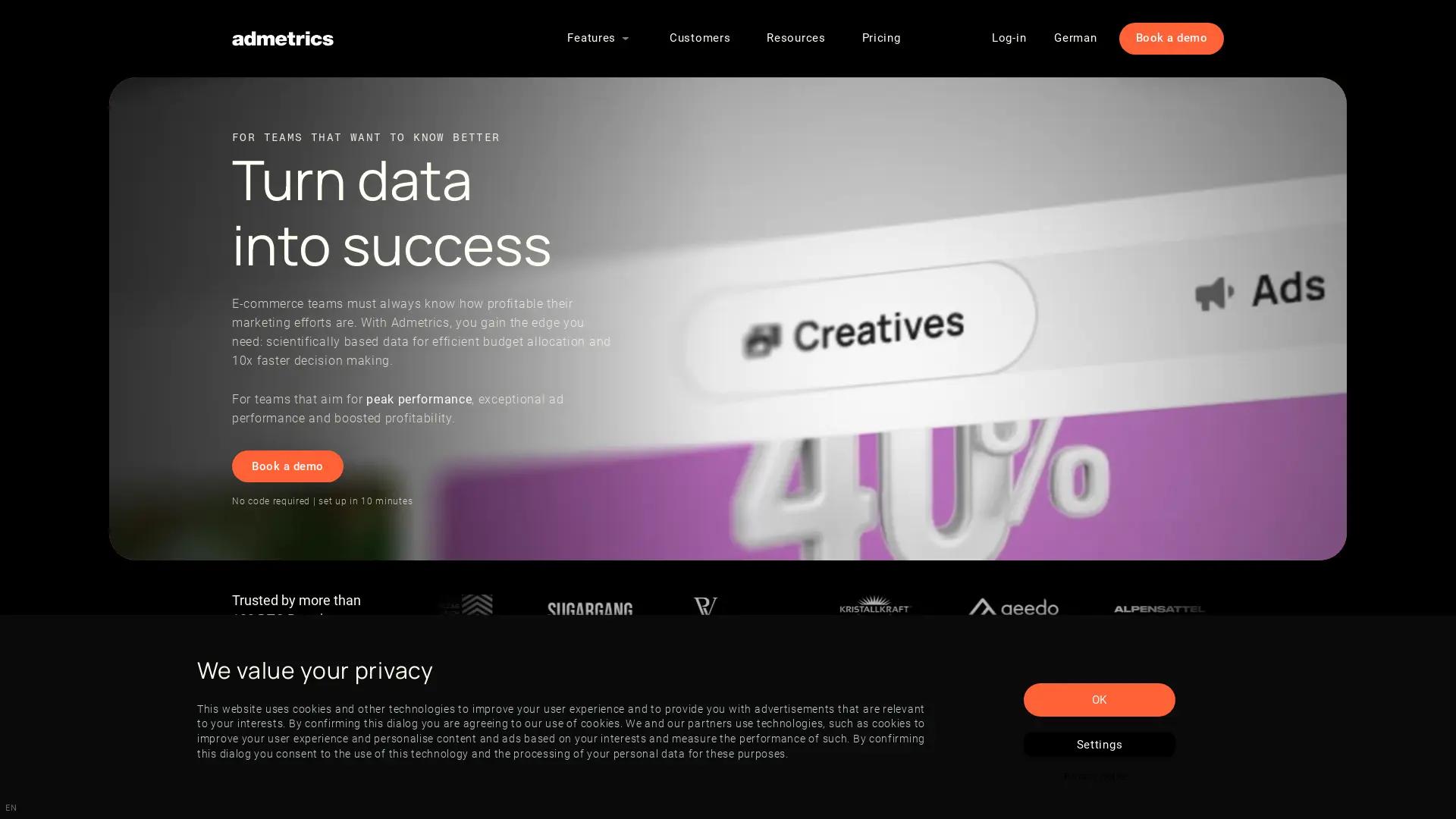 Admetrics Data Studio for Shopify screenshot