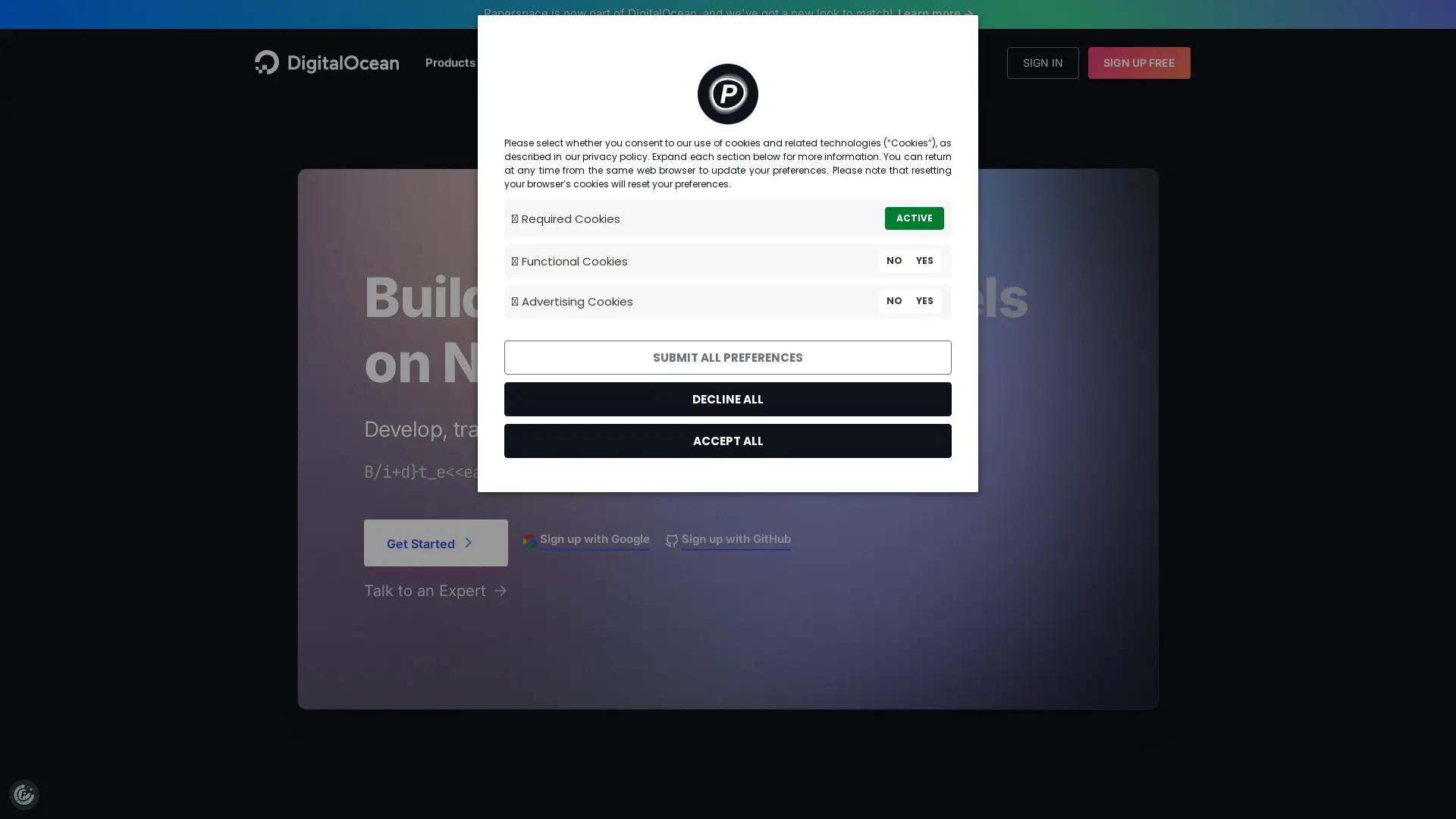 Paperspace screenshot