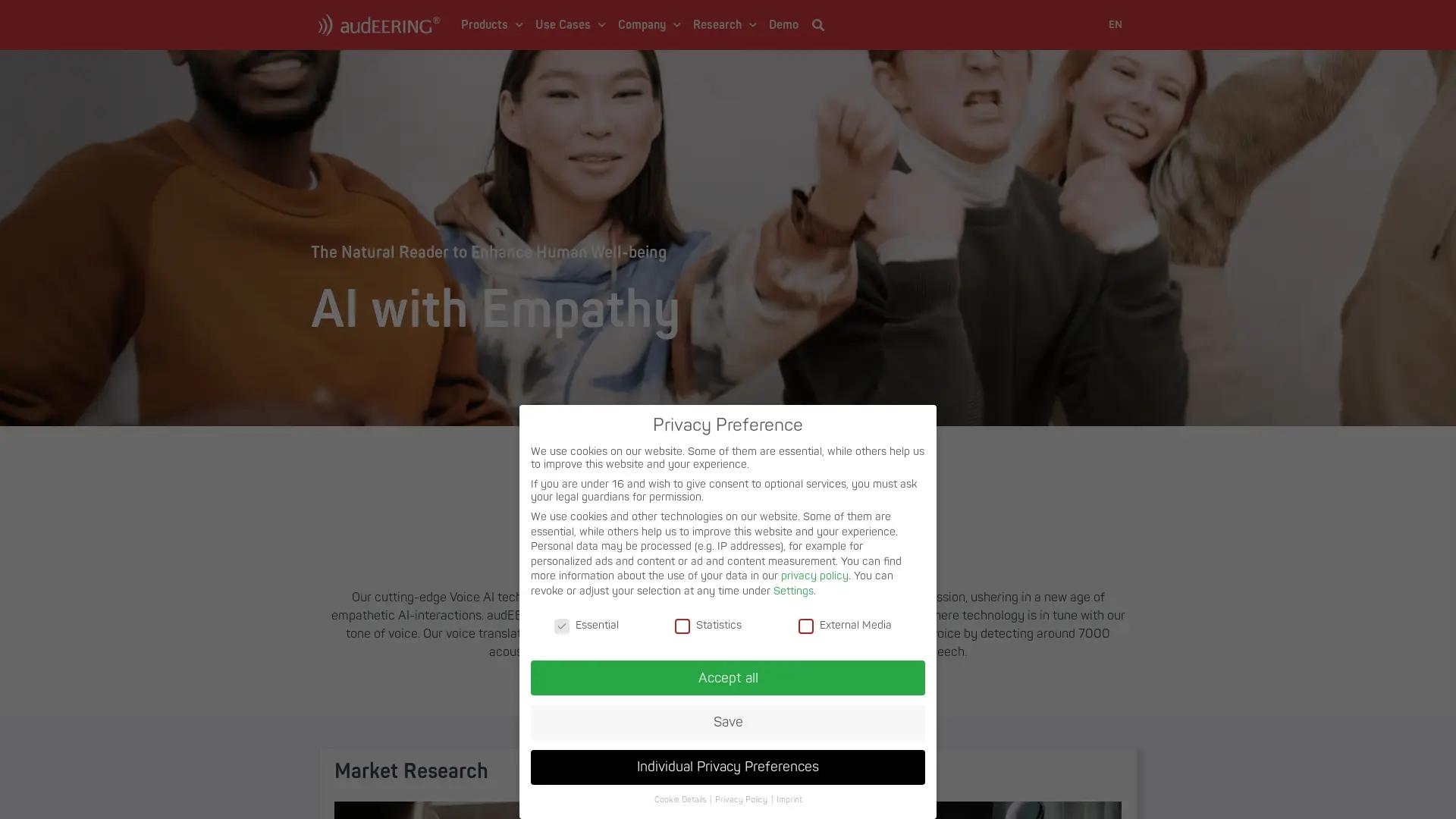 Audeering screenshot