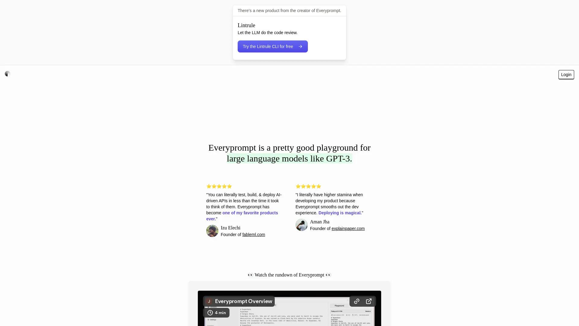 Everyprompt screenshot