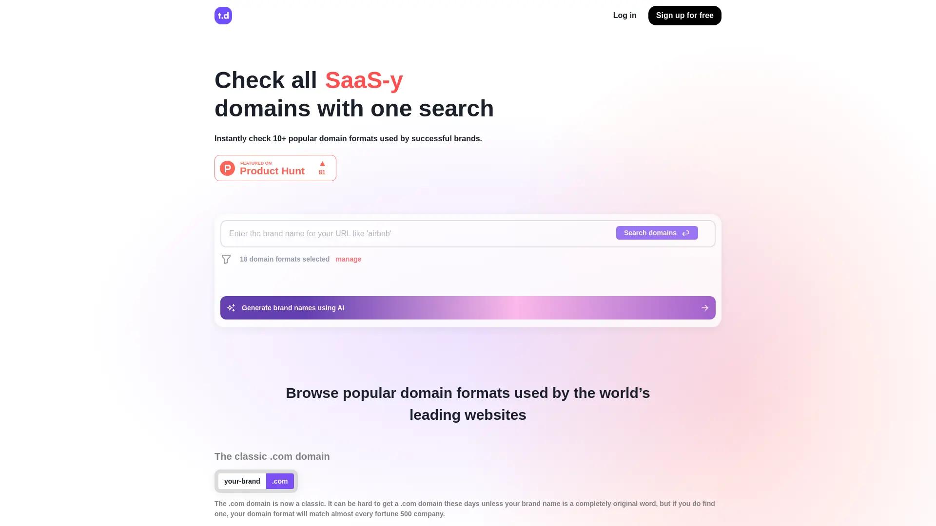 Techy Domains screenshot