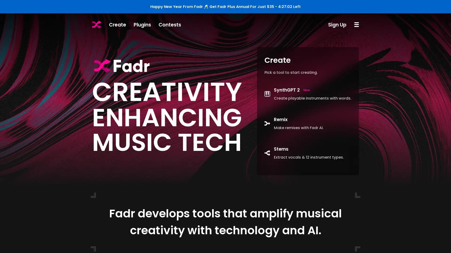 Fadr screenshot