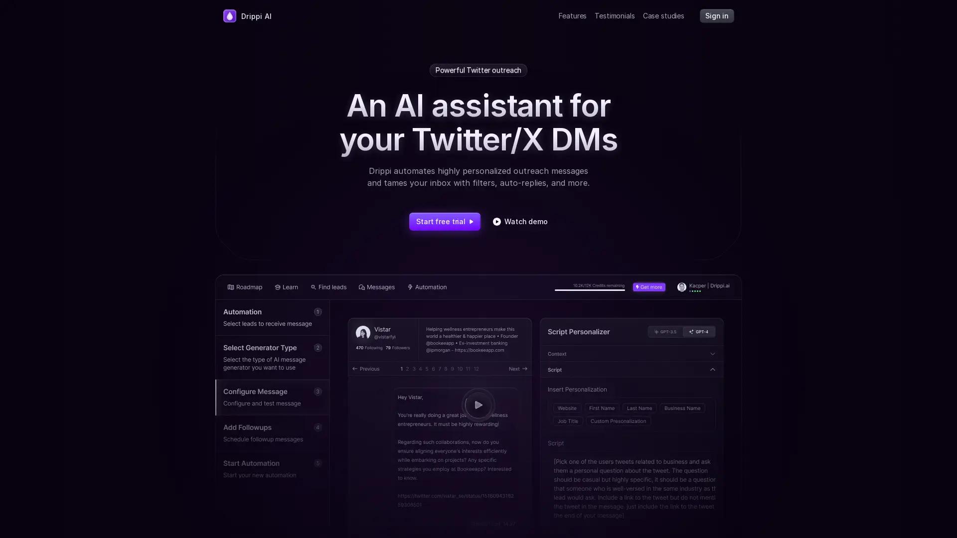 Drippi.Ai screenshot