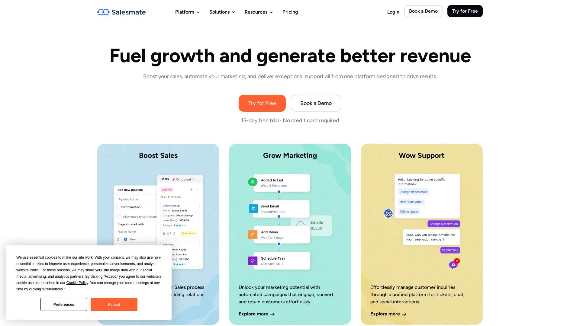 Salesmate CRM screenshot