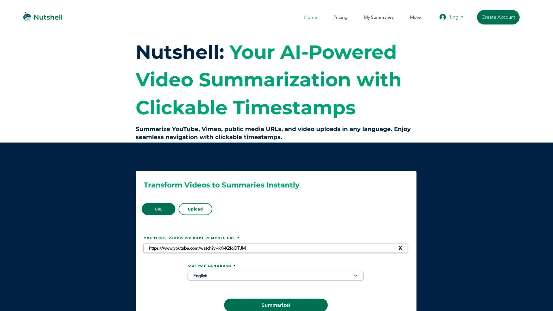Nutshell Summaries screenshot