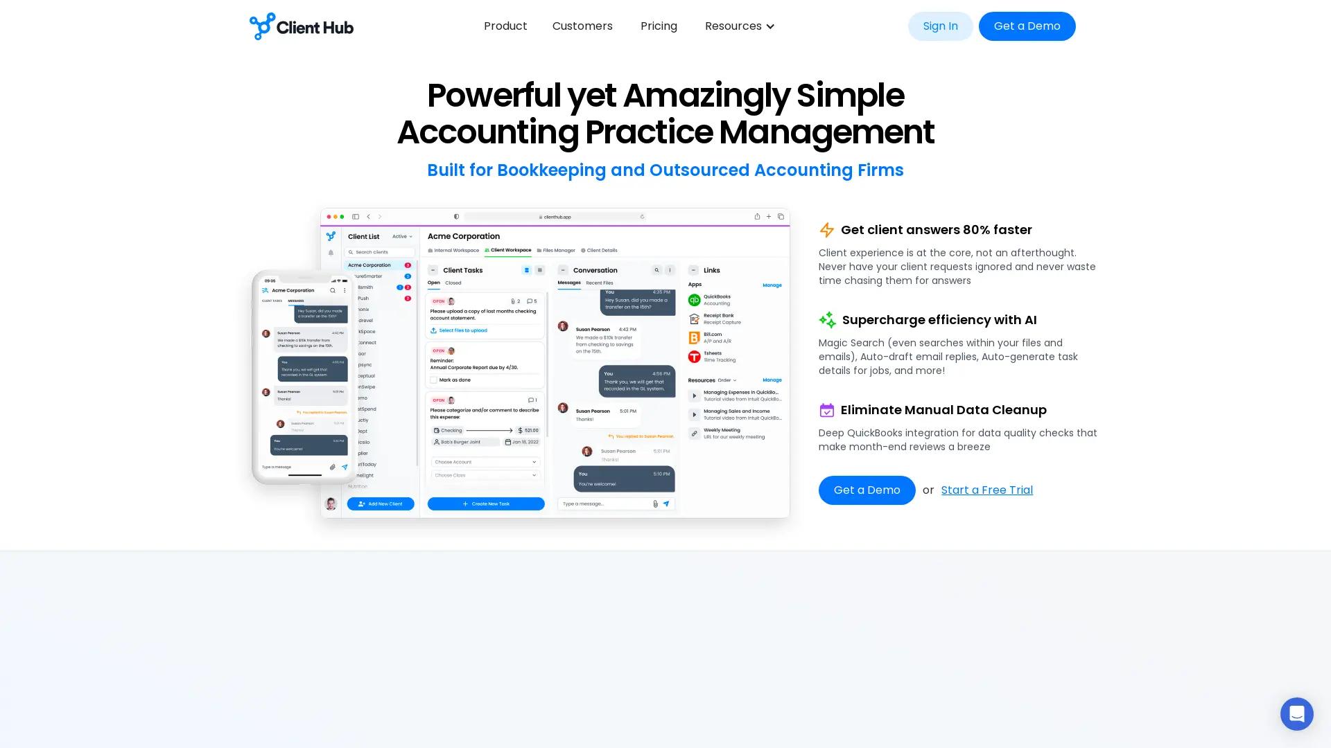 Client Hub screenshot