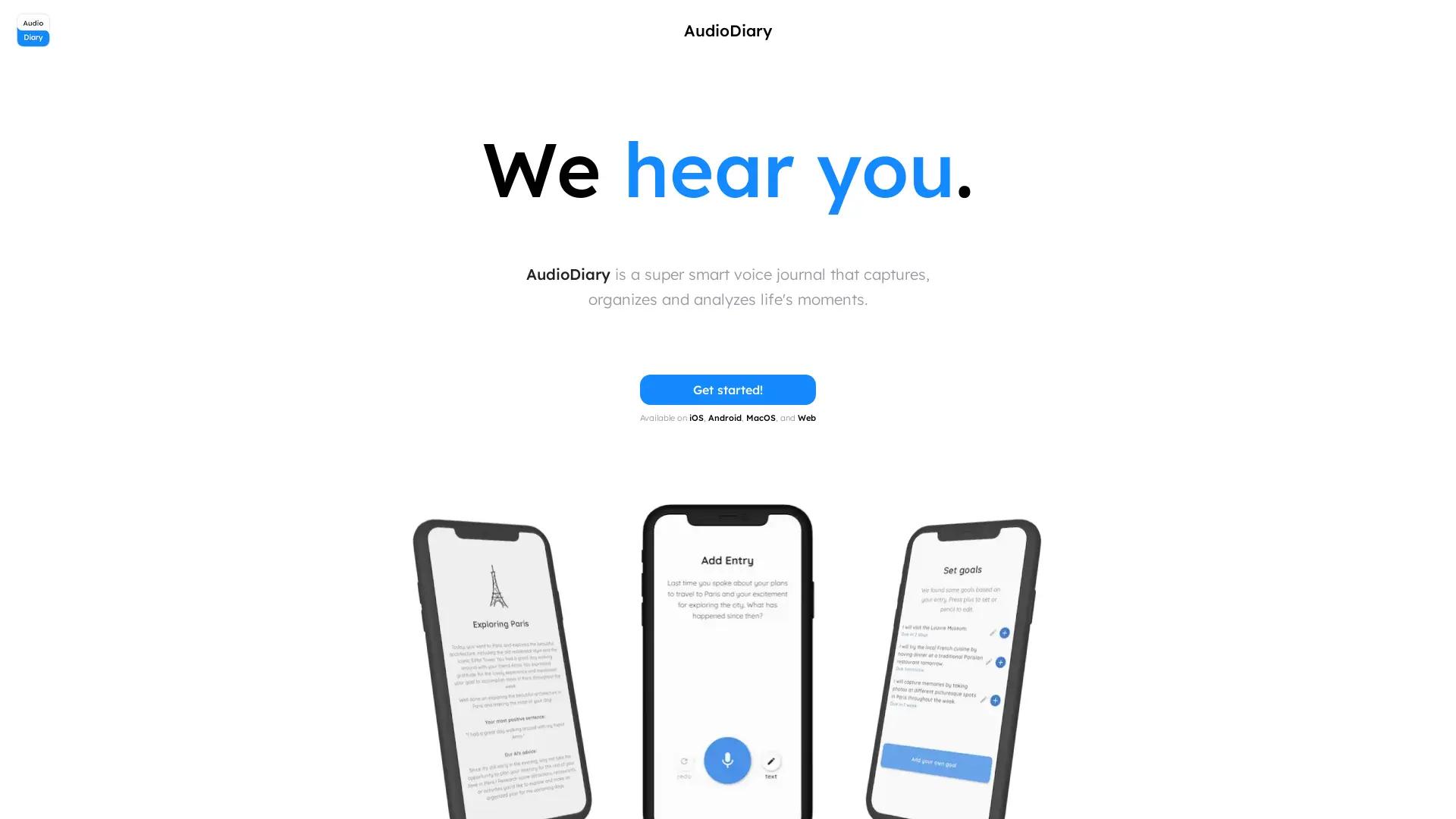 Audio Diary screenshot