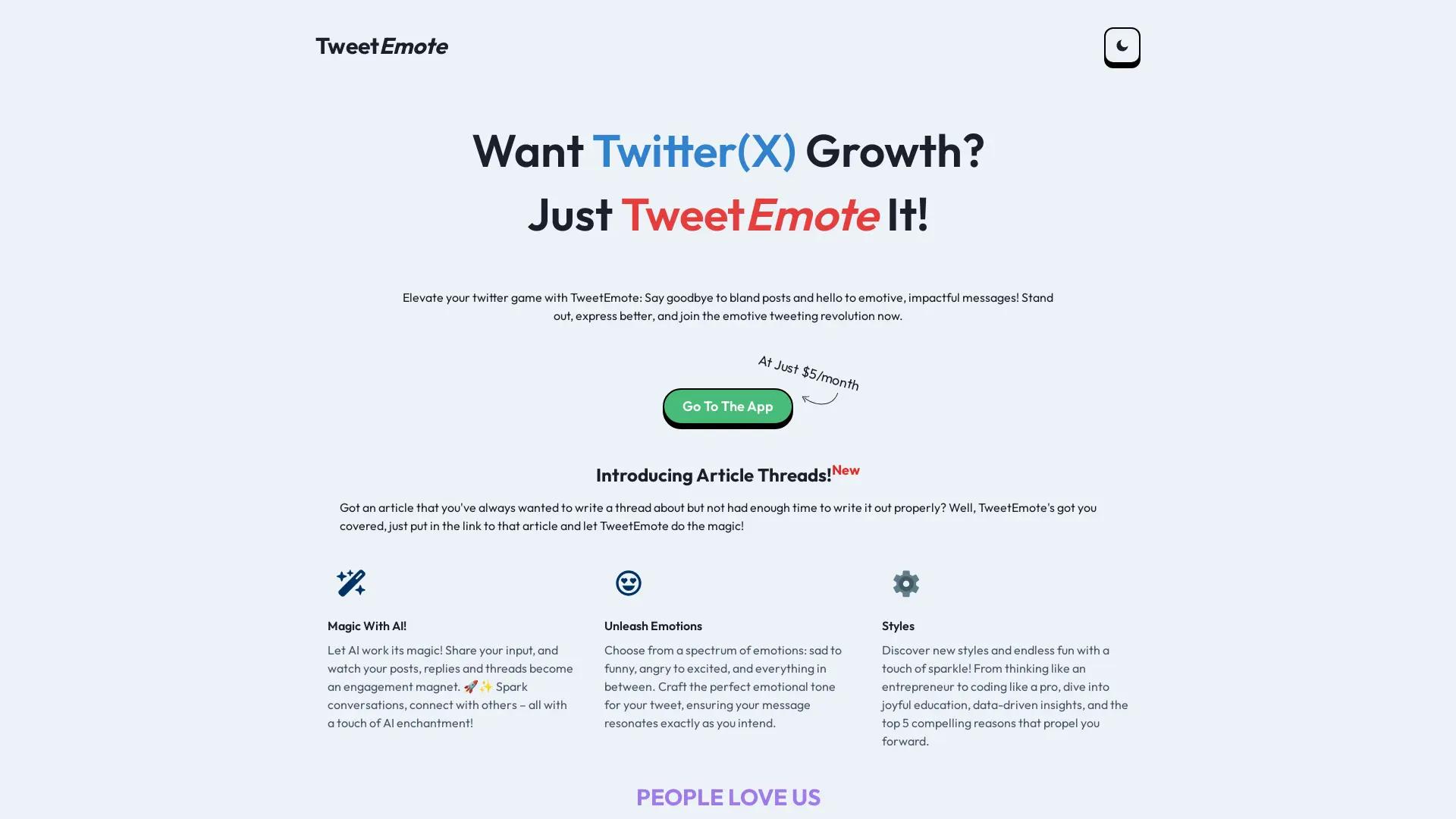 TweetEmote screenshot