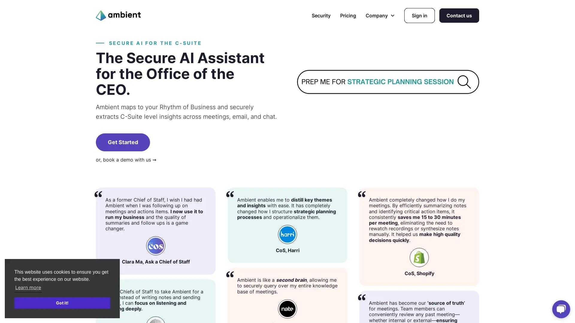 Ambient AI Assistant screenshot