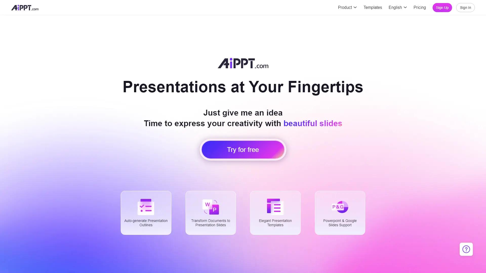 AiPPT screenshot