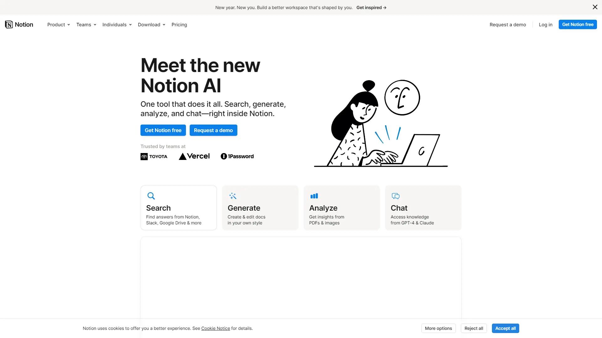 Notion AI screenshot