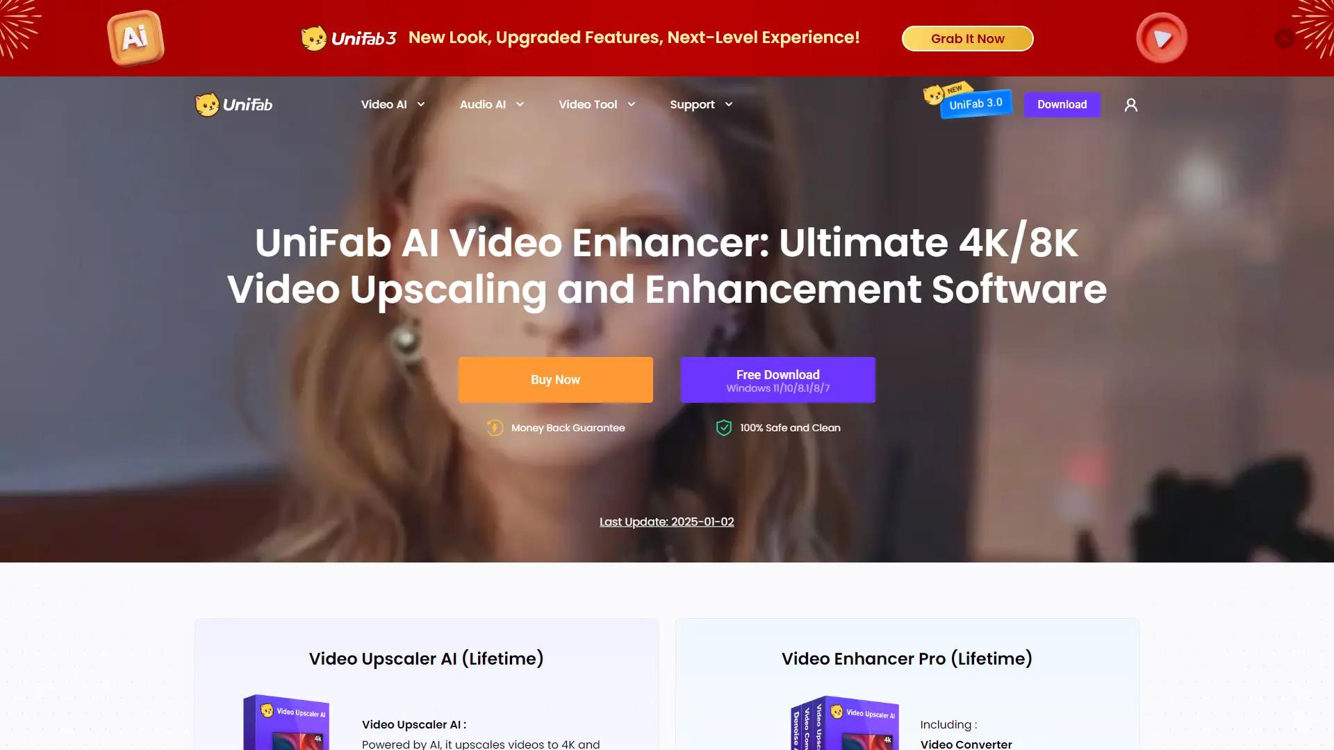 UniFab Video Enlarger AI screenshot