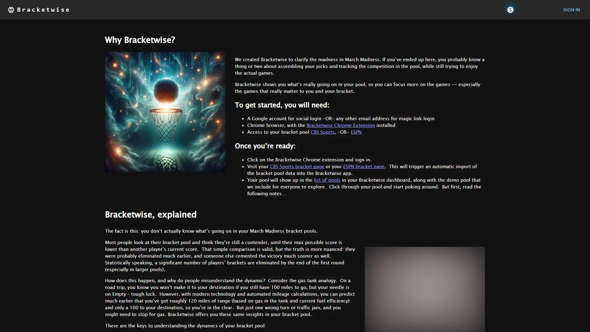 Bracketwise screenshot