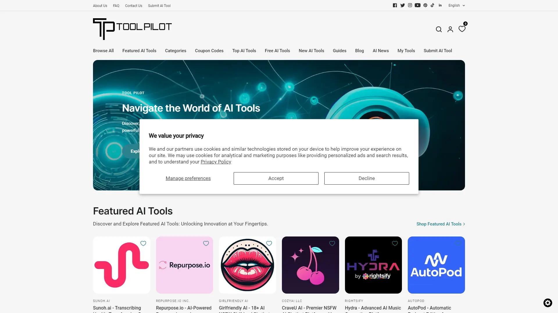 Toolpilot screenshot