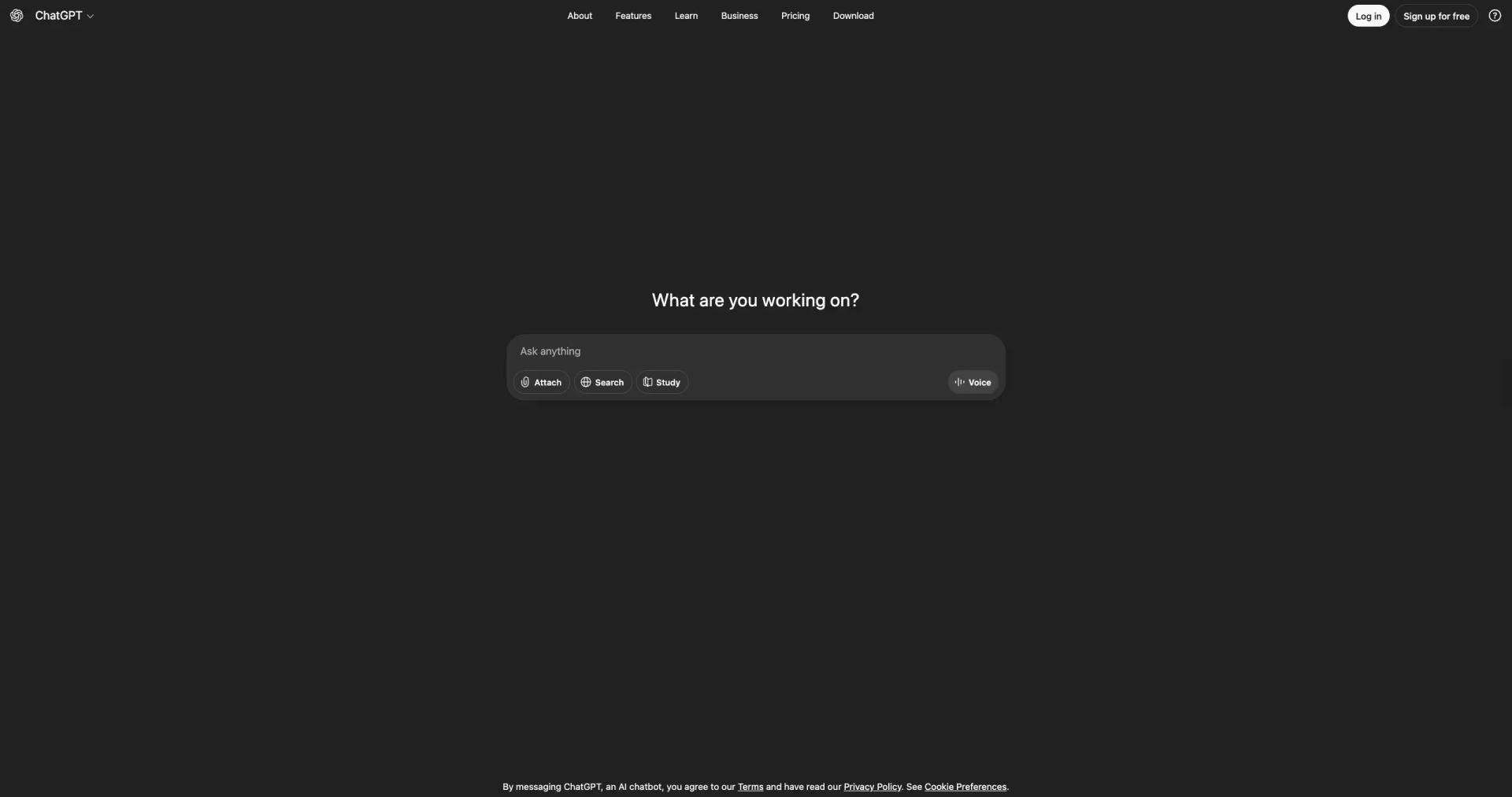 ChatGPT (OpenAI) screenshot