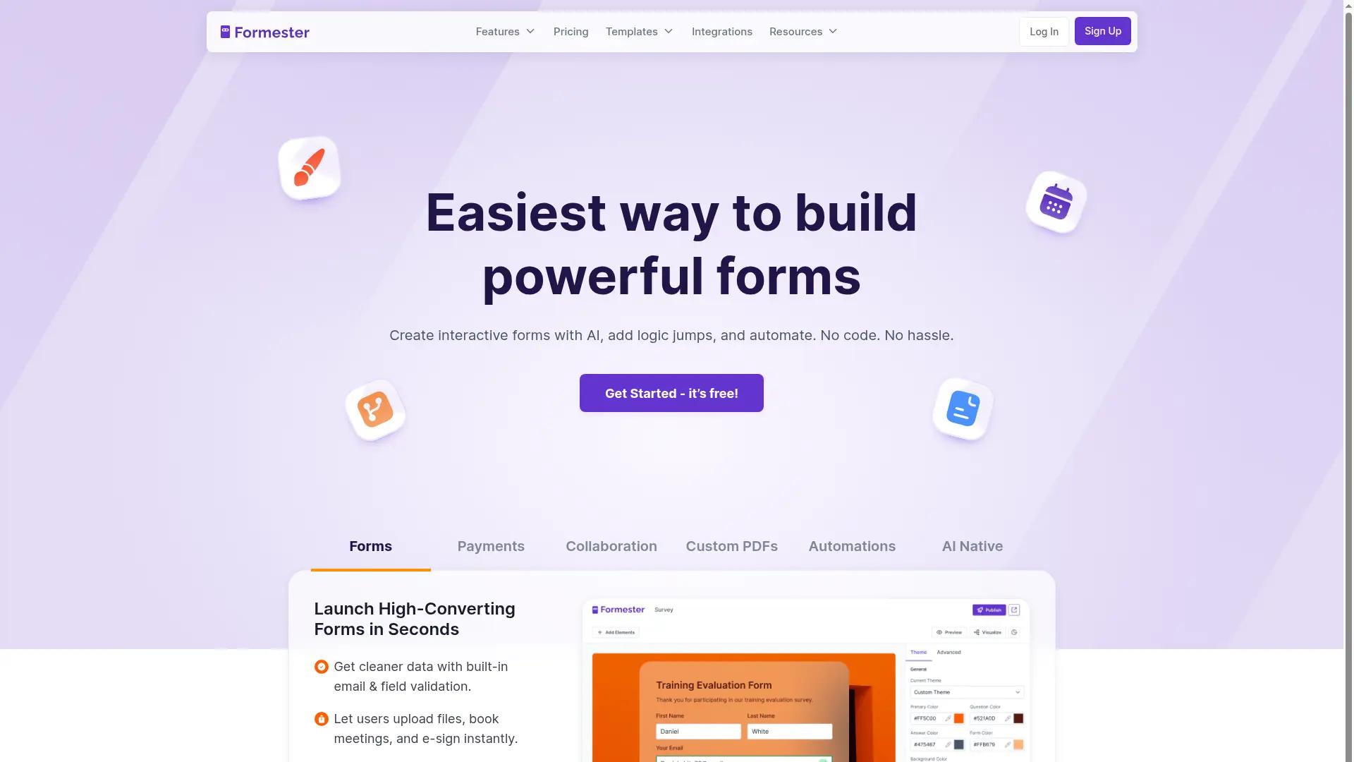 Formester screenshot