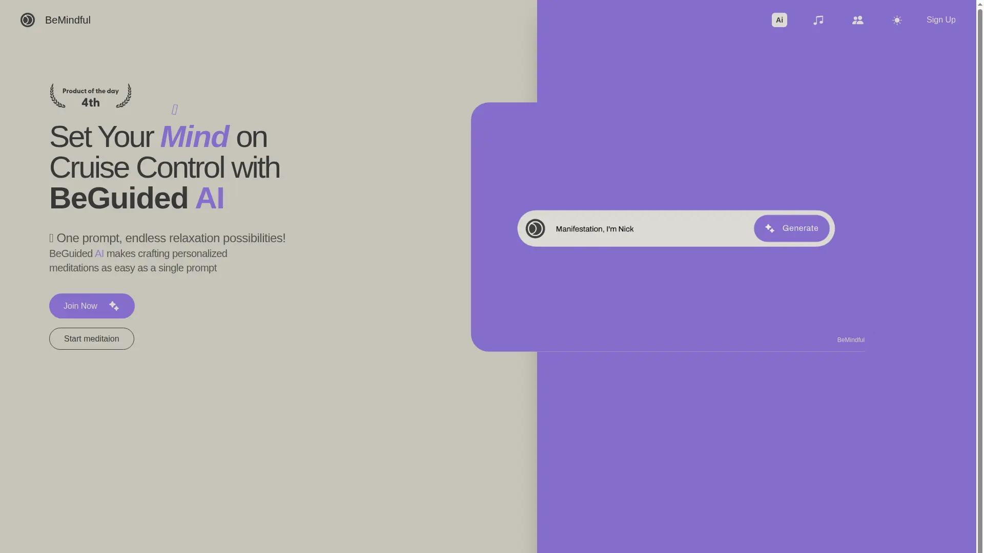 BeGuided AI screenshot